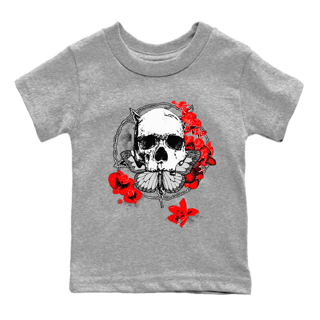 11s Bred Velvet shirts to match jordans Carpe Diem Skull sneaker match tees Air Jordan 11 Bred Velvet match shoes to clothes Drip Gear Zone Youth Baby Heather Grey 2 tee