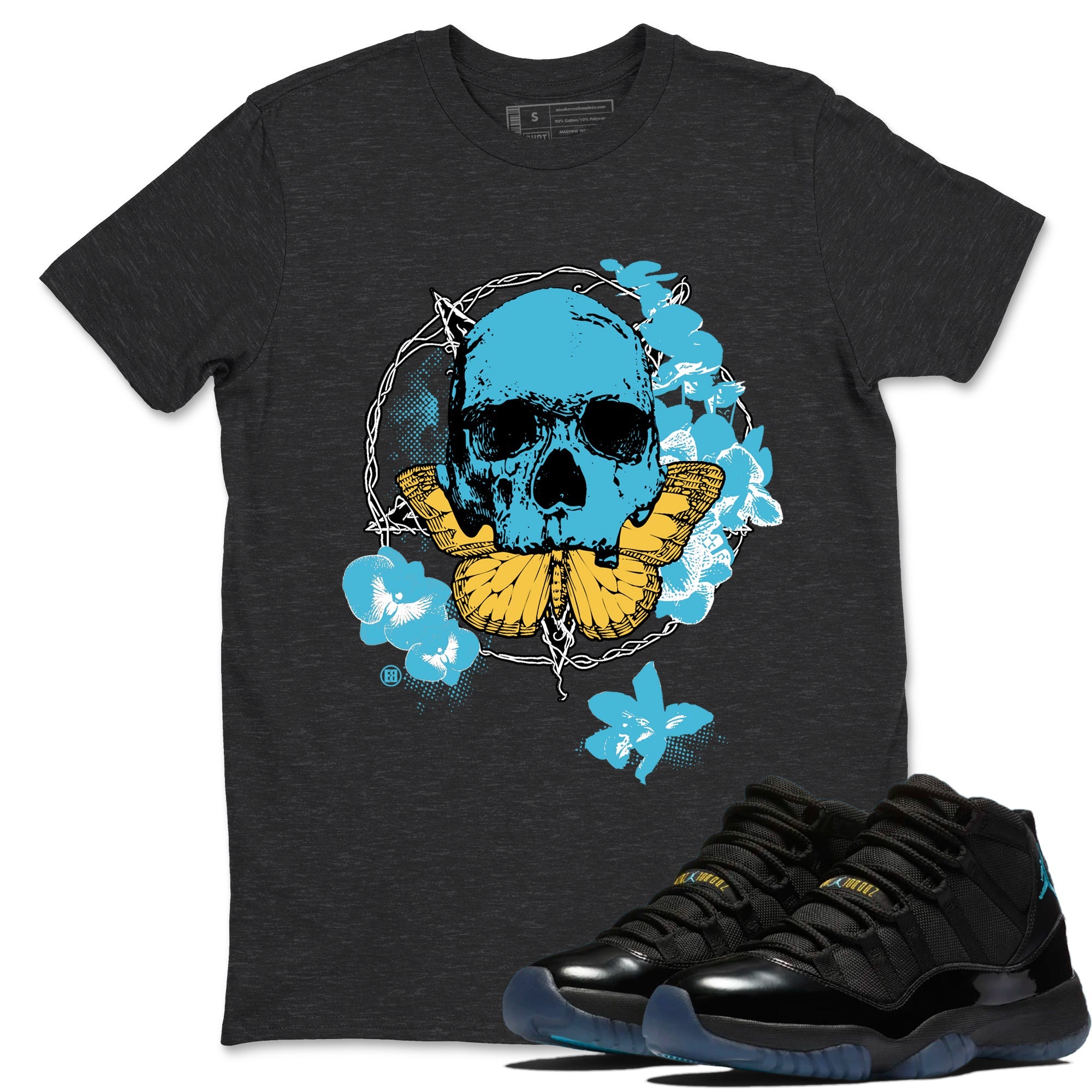 Sneaker Threads  Sneaker Tees To Match Air Jordan 11 Retro Gamma  Carpe Diem Skull Graphic Tee Charcoal Heather 1. Perfect for Jordan releases 2025 colorways.