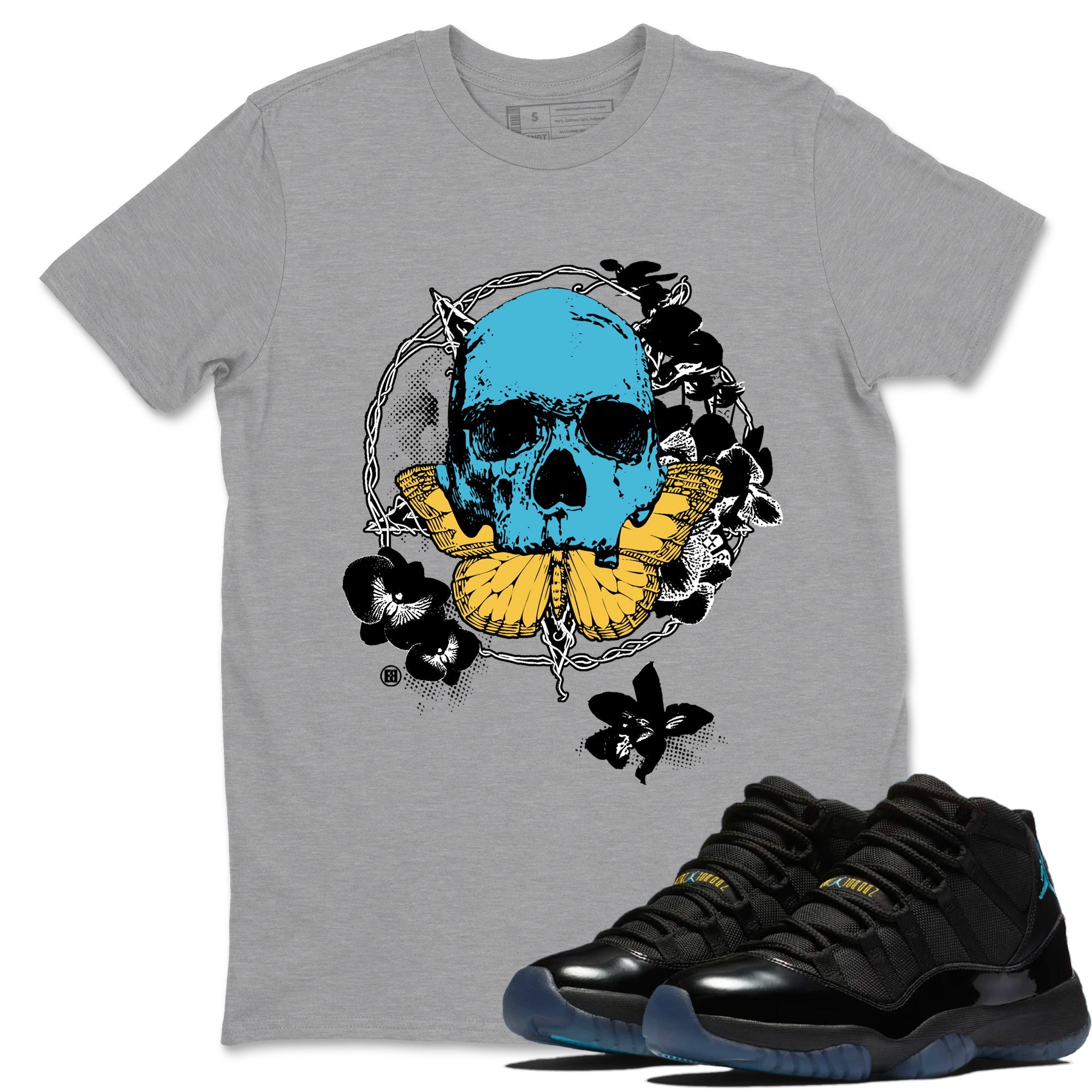 Sneaker Threads  Sneaker Tees To Match Air Jordan 11 Retro Gamma  Carpe Diem Skull Graphic Tee Heather Grey 1. Perfect for Jordan releases 2025 colorways.