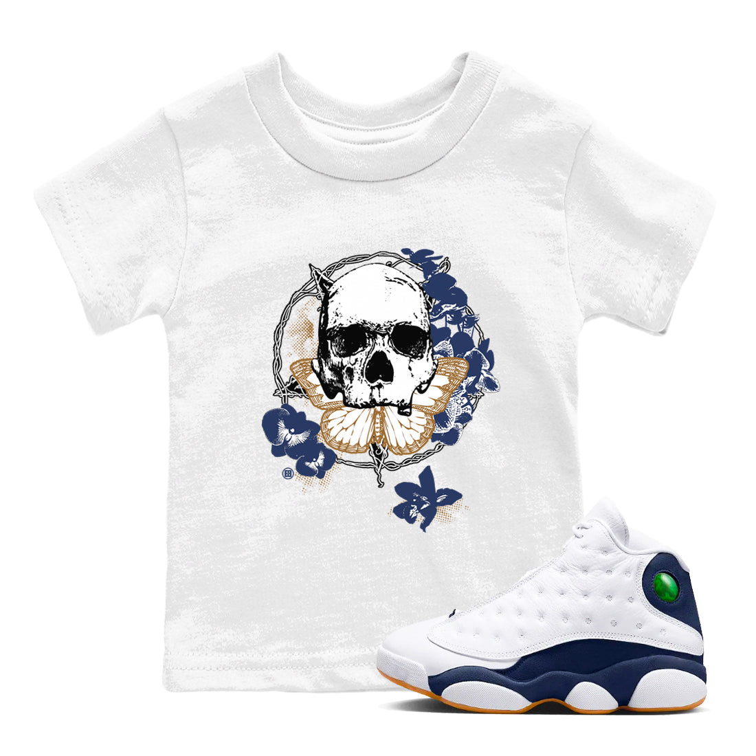 13s Midnight Navy shirts to match jordans Carpe Diem Skull sneaker match tees Air Jordan 13 Midnight Navy match shoes to clothes Drip Gear Zone Youth Baby White 1 tee