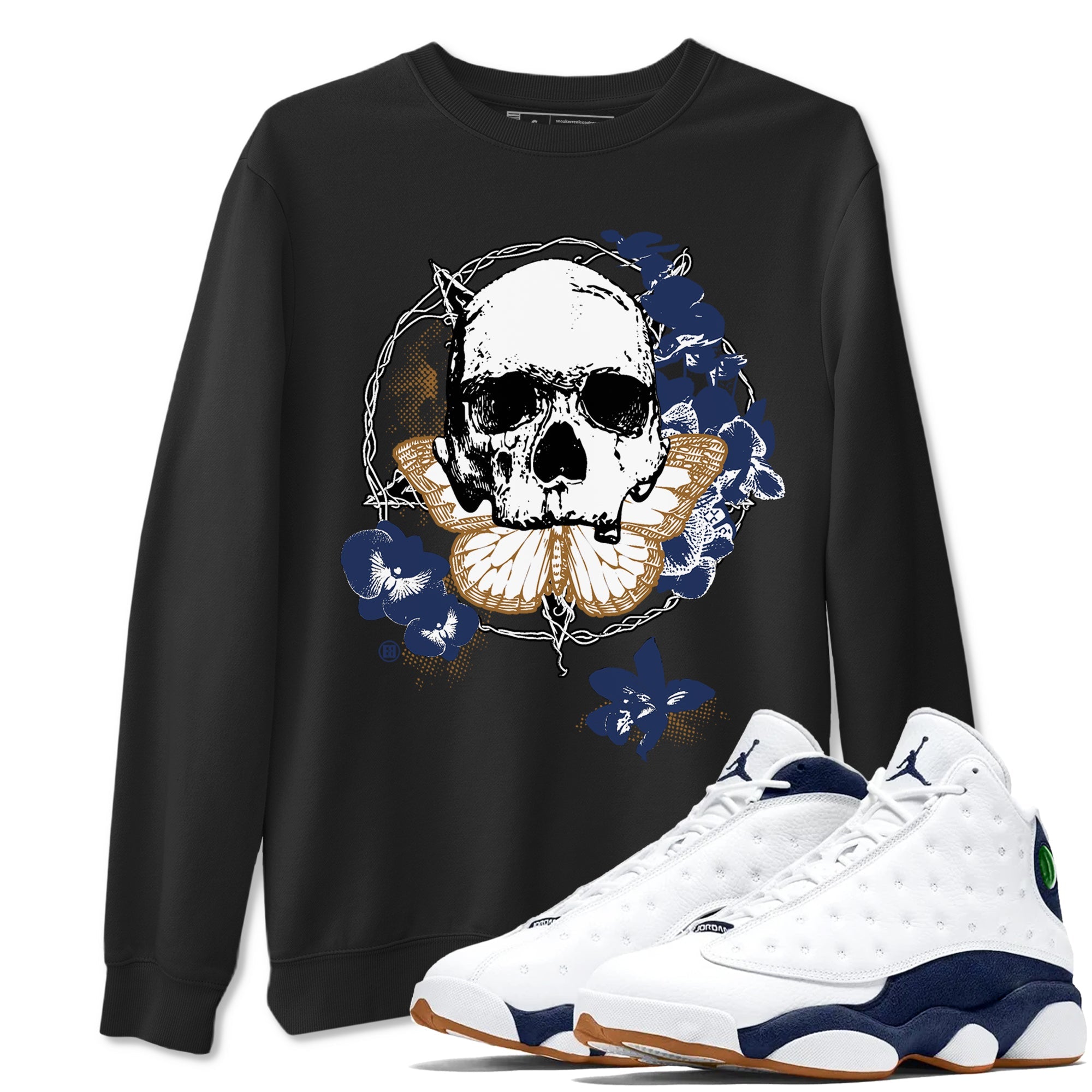 13s Midnight Navy shirts to match jordans Carpe Diem Skull sneaker match tees Air Jordan 13 Midnight Navy match shoes to clothes Drip Gear Zone unisex cotton Black 1 shirts