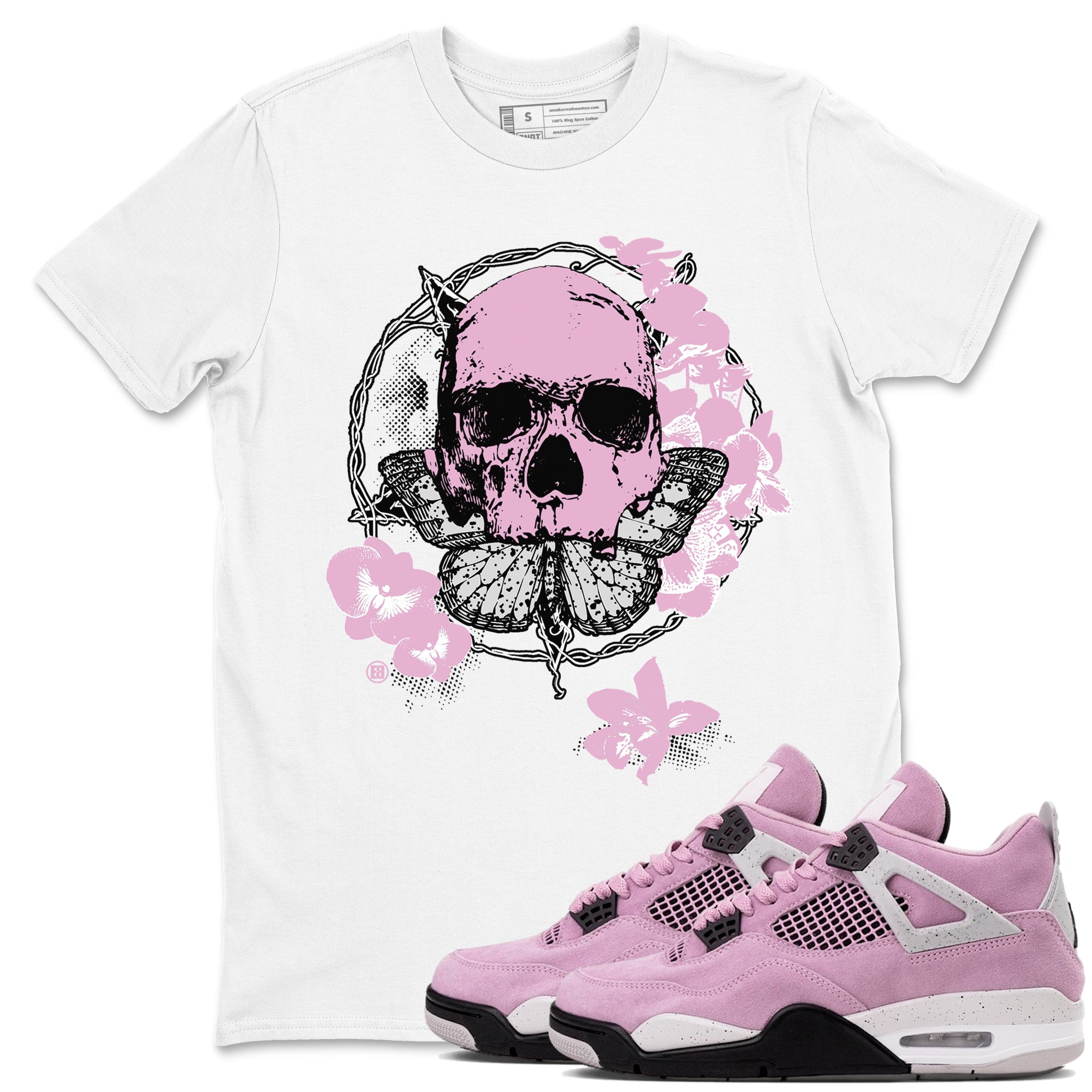 4s Orchid shirts to match jordans Carpe Diem Skull sneaker match tees Air Jordan 4 Orchid match shoes to clothes Drip Gear Zone unisex cotton White 1 shirts