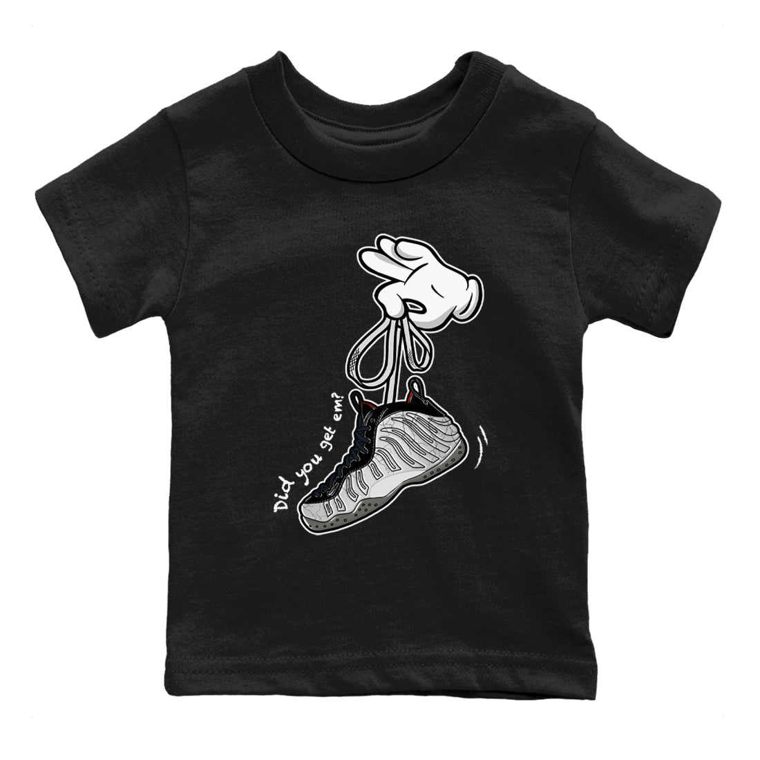Foams One Jin shirts to match jordans Cartoon Hands sneaker match tees Air Foamposite One Jin match shoes to clothes Drip Gear Zone Youth Baby Black 2 tee