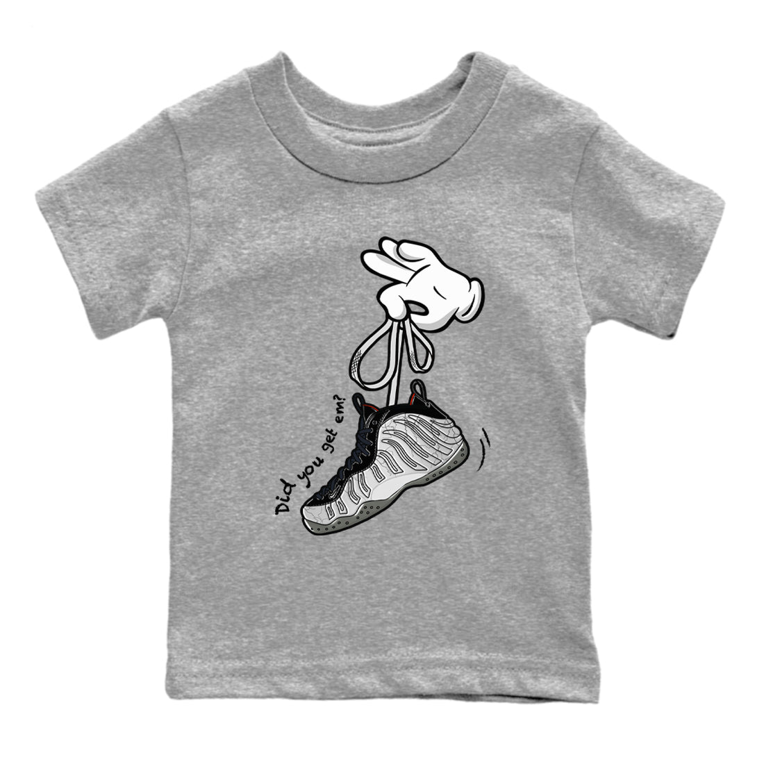 Foams One Jin shirts to match jordans Cartoon Hands sneaker match tees Air Foamposite One Jin match shoes to clothes Drip Gear Zone Youth Baby Heather Grey 2 tee