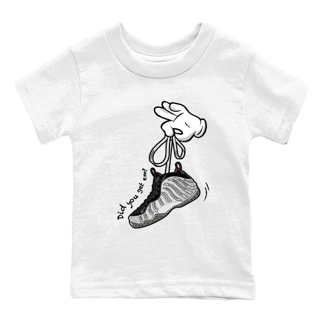 Foams One Jin shirts to match jordans Cartoon Hands sneaker match tees Air Foamposite One Jin match shoes to clothes Drip Gear Zone Youth Baby White 2 tee
