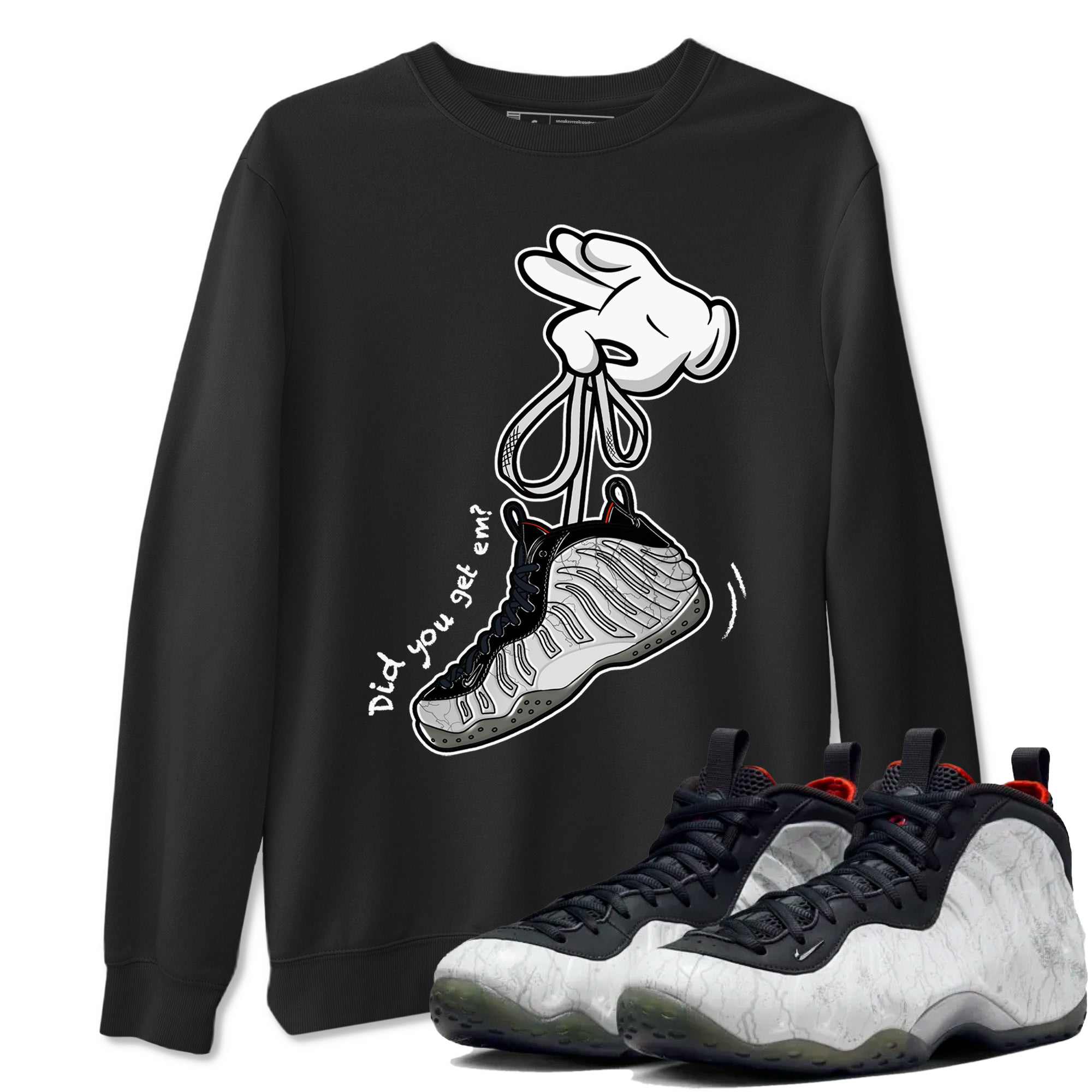 Foams One Jin shirts to match jordans Cartoon Hands sneaker match tees Air Foamposite One Jin match shoes to clothes Drip Gear Zone unisex cotton Black 1 shirts