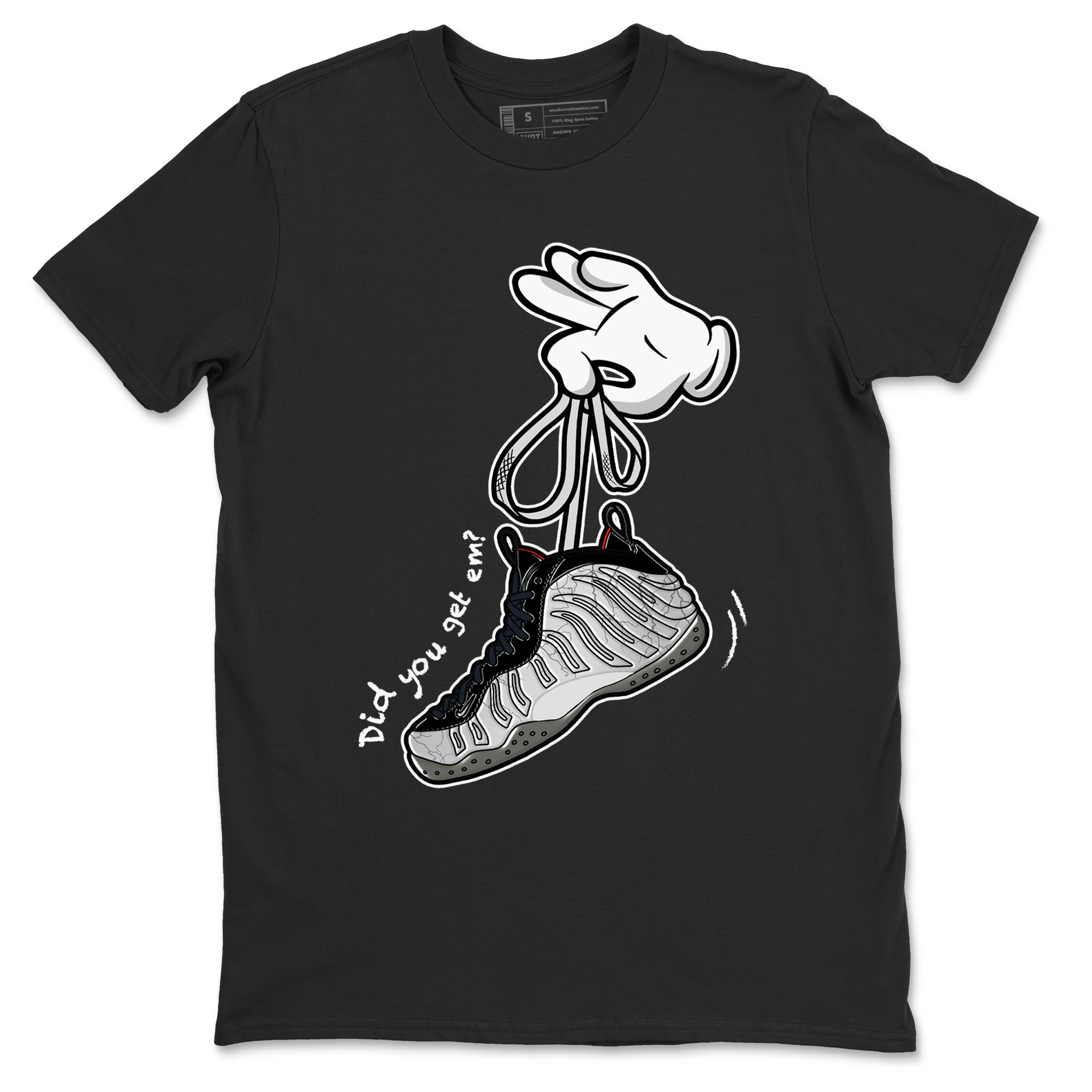 Foams One Jin shirts to match jordans Cartoon Hands sneaker match tees Air Foamposite One Jin match shoes to clothes Drip Gear Zone unisex cotton Black 2 shirts