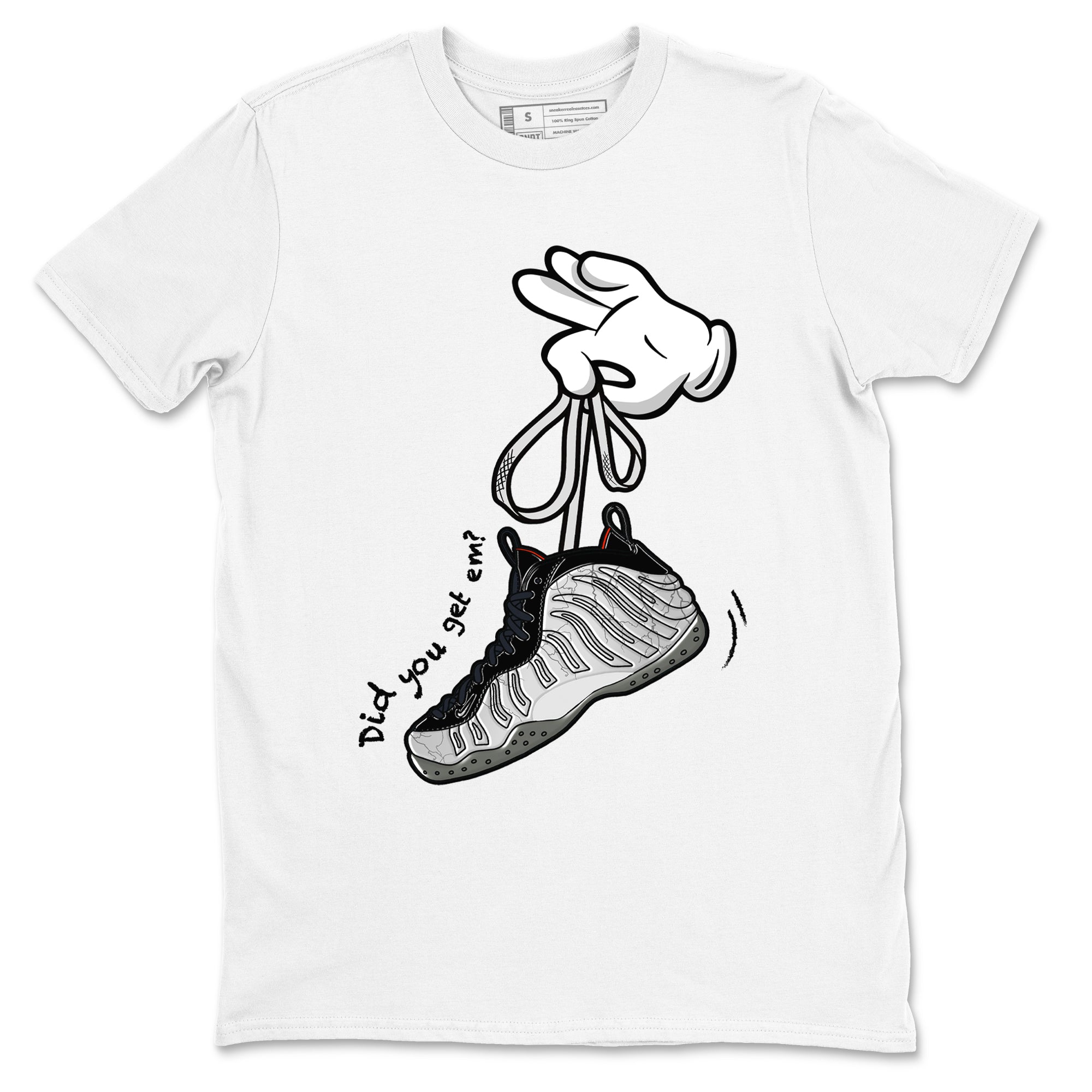 Foams One Jin shirts to match jordans Cartoon Hands sneaker match tees Air Foamposite One Jin match shoes to clothes Drip Gear Zone unisex cotton White 2 shirts