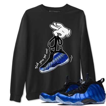 Air Foamposite One Royal shirts to match jordans Cartoon Hands sneaker match tees Foams One Royal match shoes to clothes Drip Gear Zone unisex cotton Black 1 shirts