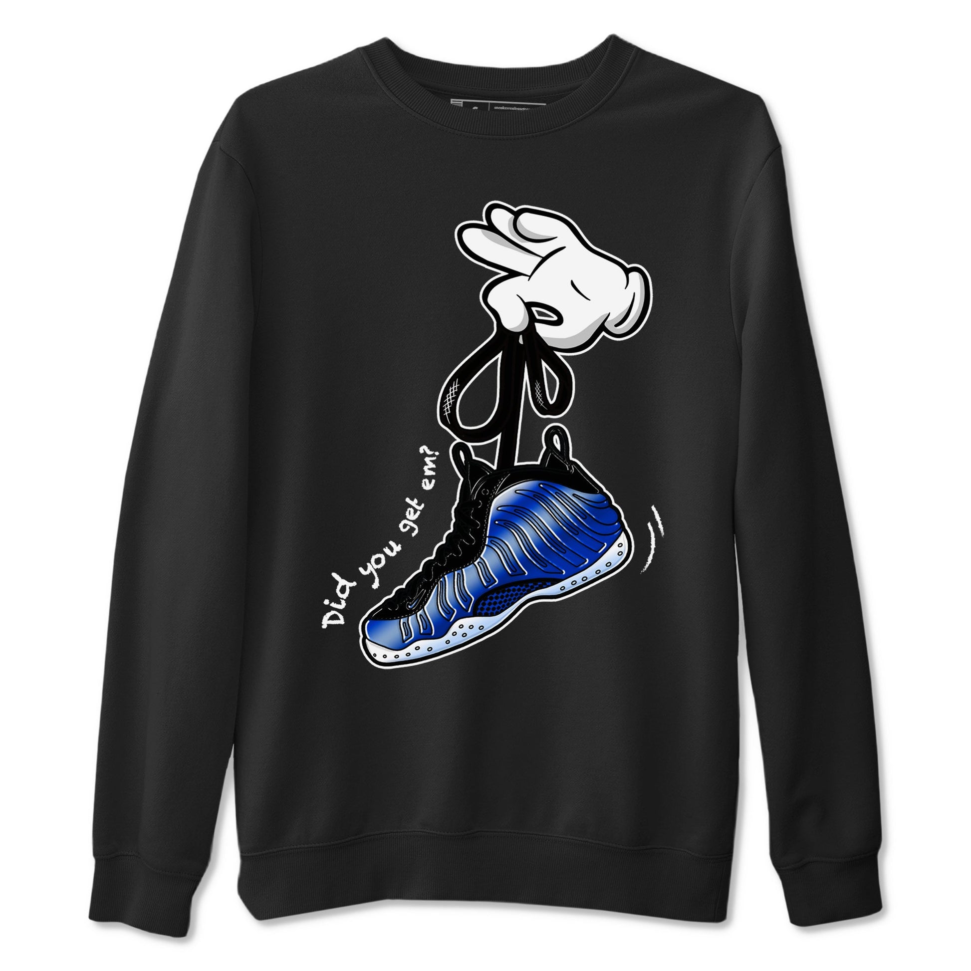 Air Foamposite One Royal shirts to match jordans Cartoon Hands sneaker match tees Foams One Royal match shoes to clothes Drip Gear Zone unisex cotton Black 2 shirts