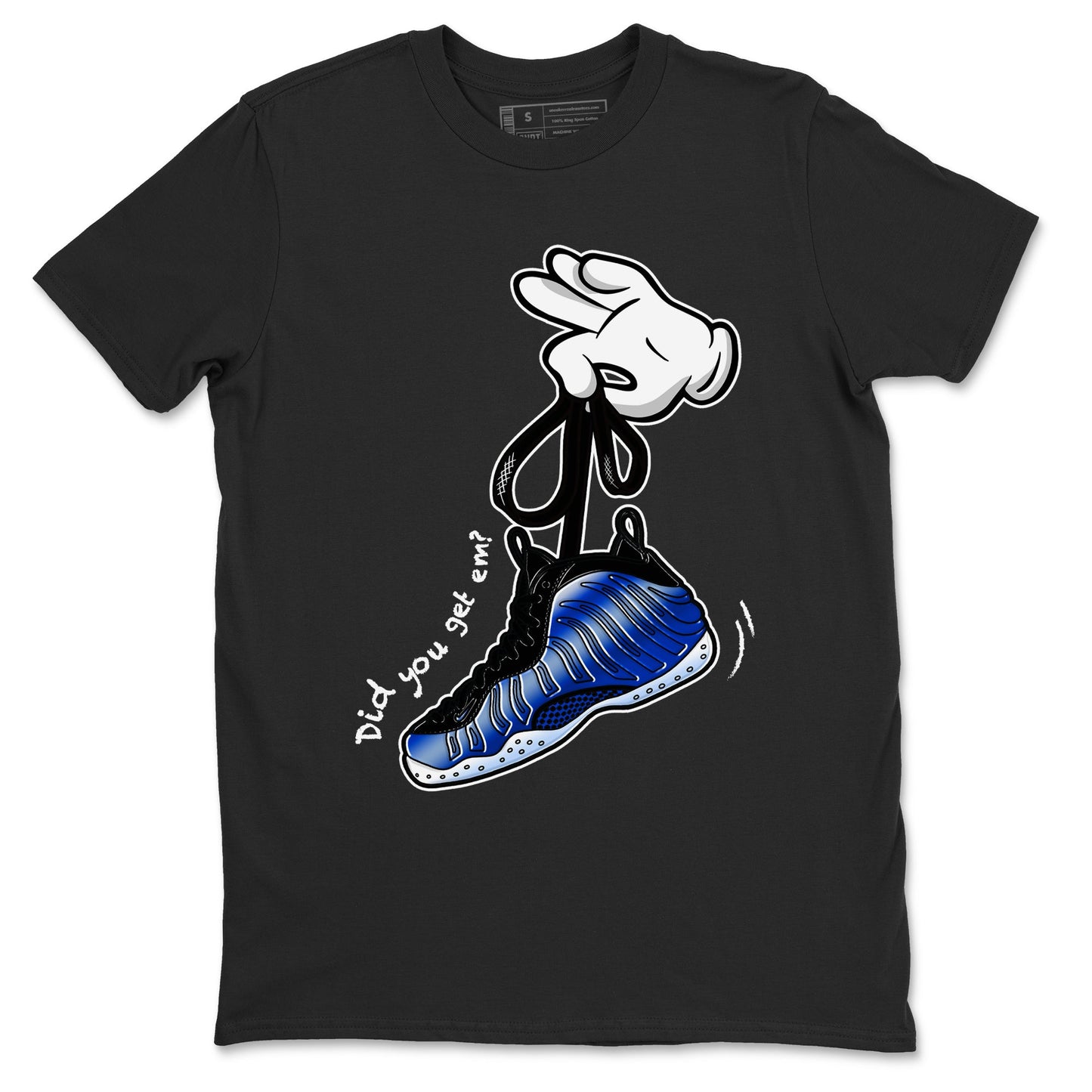 Air Foamposite One Royal shirts to match jordans Cartoon Hands sneaker match tees Foams One Royal match shoes to clothes Drip Gear Zone unisex cotton Black 2 shirts