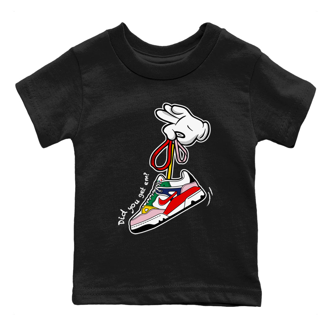 AF 3 Nigo shirtsto match jordans Cartoon Hands sneaker match tees Air Force 3 Low x Nigo Blue Void and Tour Yellow match shoes to clothes Drip Gear Zone Youth Baby Black 2 tee
