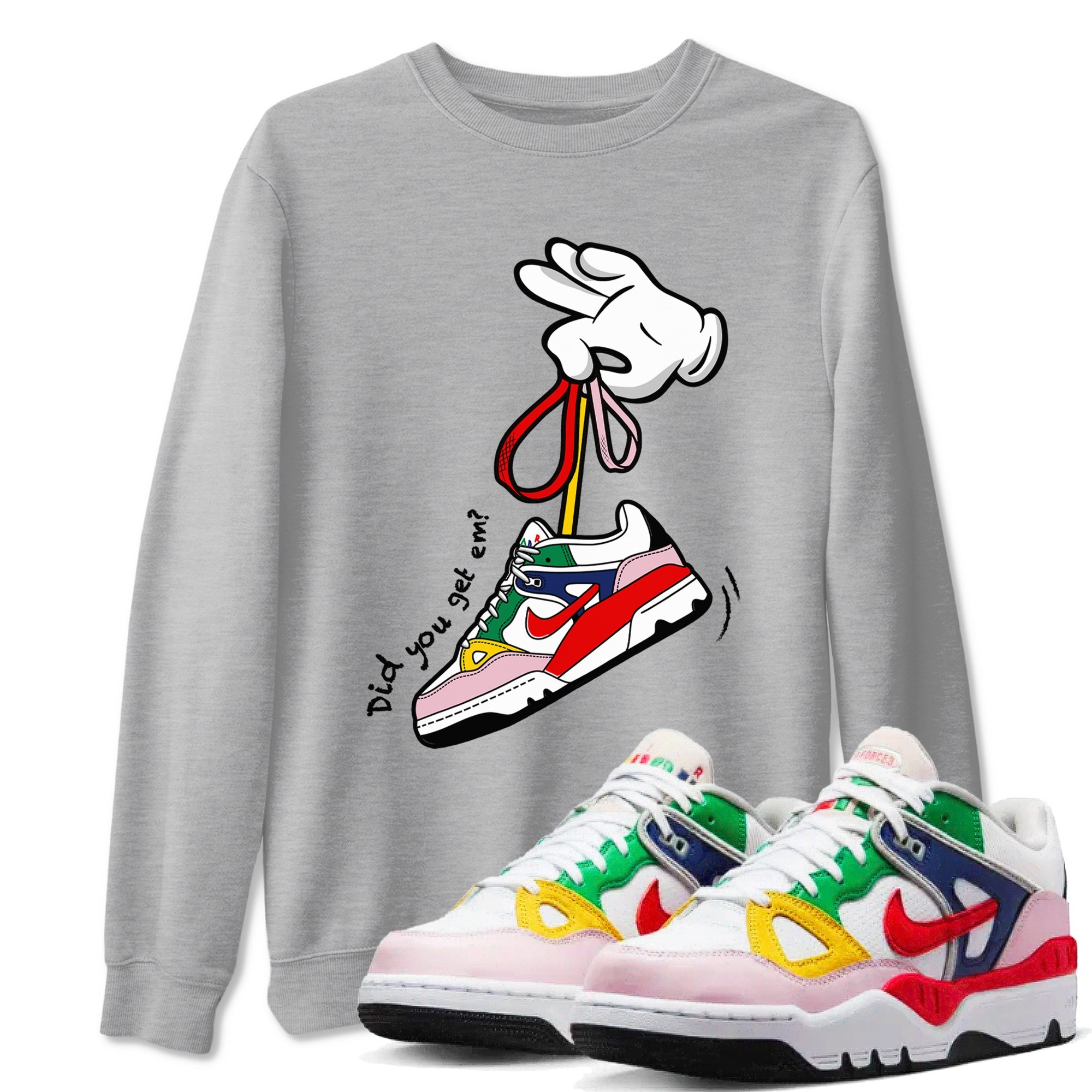 AF 3 Nigo shirtsto match jordans Cartoon Hands sneaker match tees Air Force 3 Low x Nigo Blue Void and Tour Yellow match shoes to clothes Drip Gear Zone unisex cotton Heather Grey 1 shirts