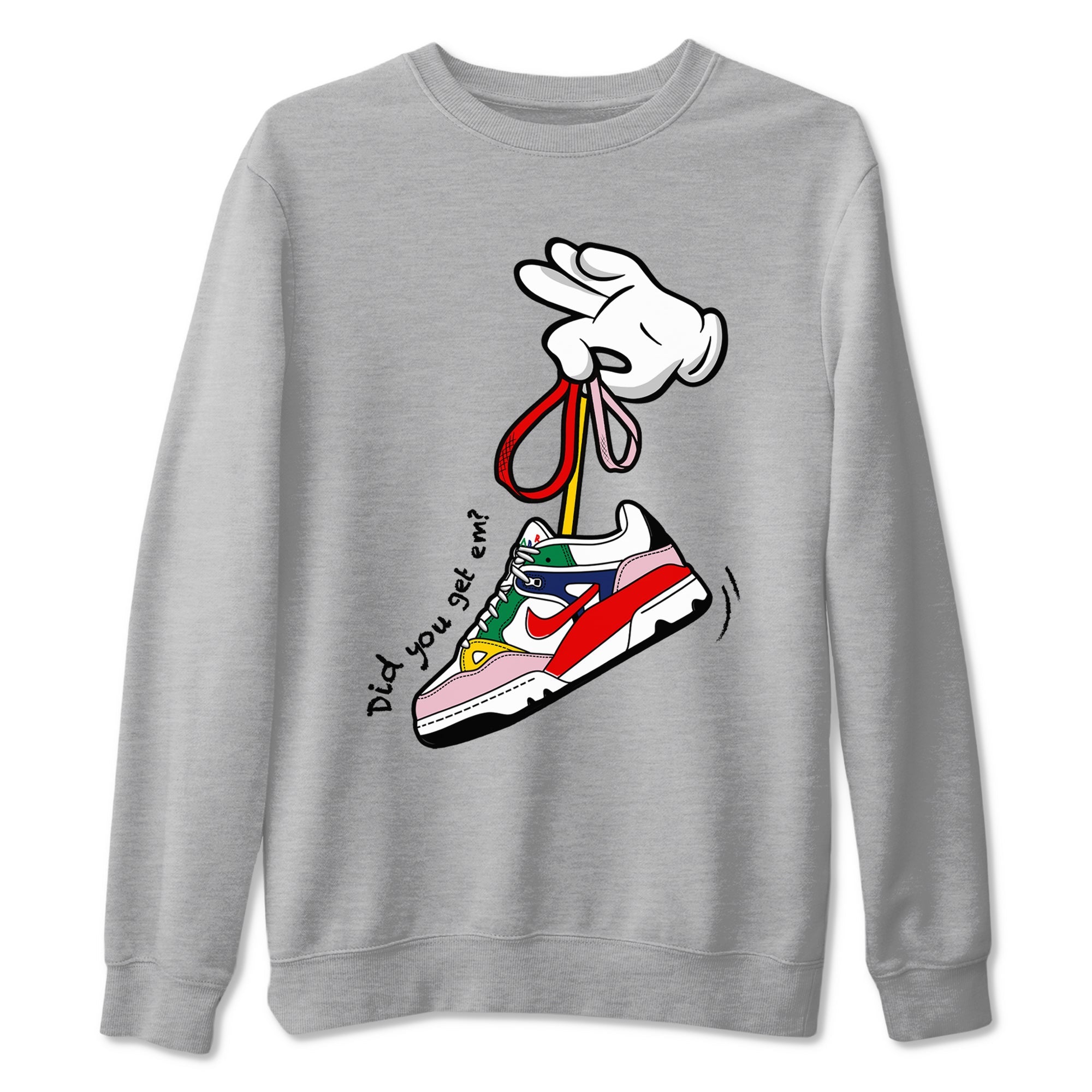 AF 3 Nigo shirtsto match jordans Cartoon Hands sneaker match tees Air Force 3 Low x Nigo Blue Void and Tour Yellow match shoes to clothes Drip Gear Zone unisex cotton Heather Grey 2 shirts