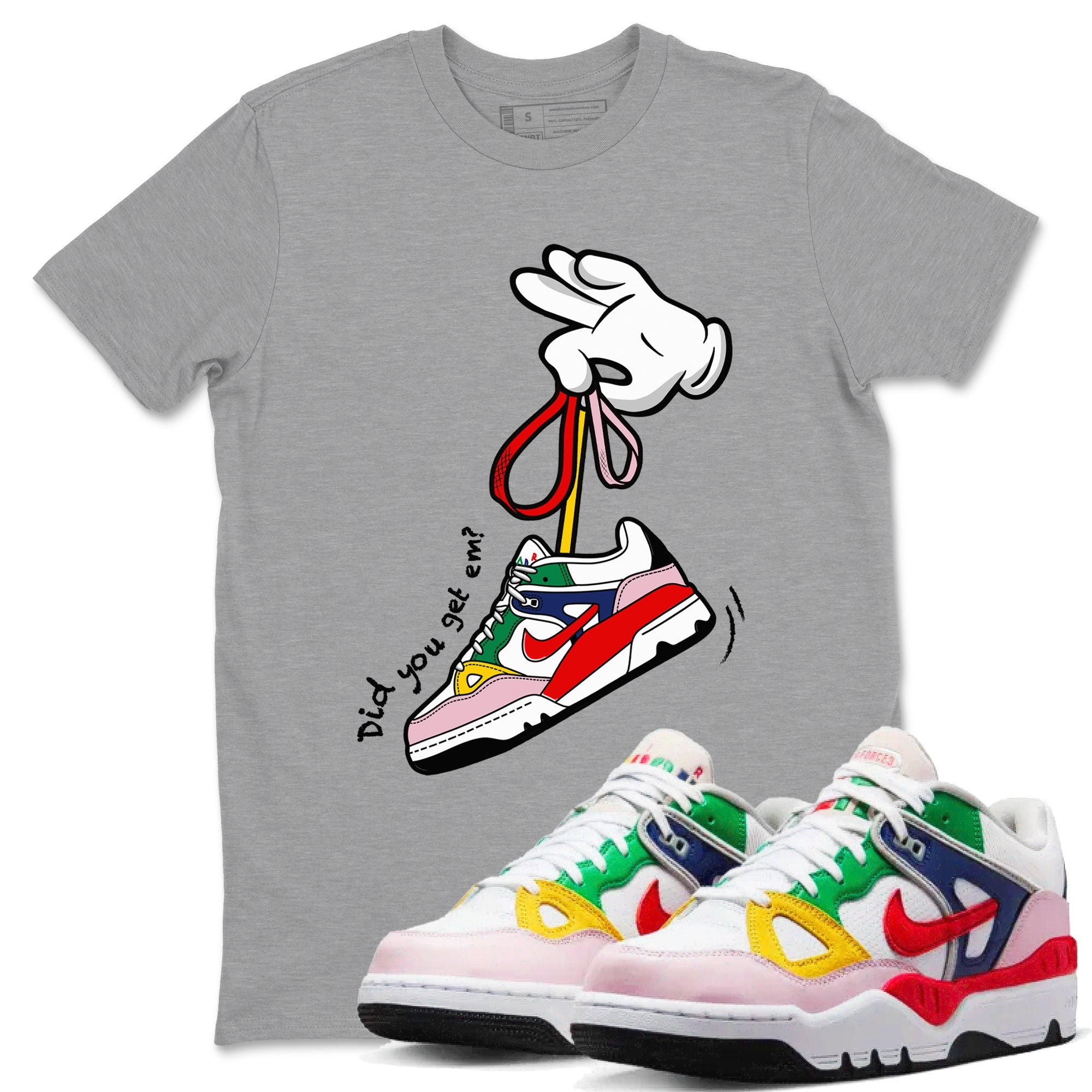AF 3 Nigo shirtsto match jordans Cartoon Hands sneaker match tees Air Force 3 Low x Nigo Blue Void and Tour Yellow match shoes to clothes Drip Gear Zone unisex cotton Heather Grey 1 shirts