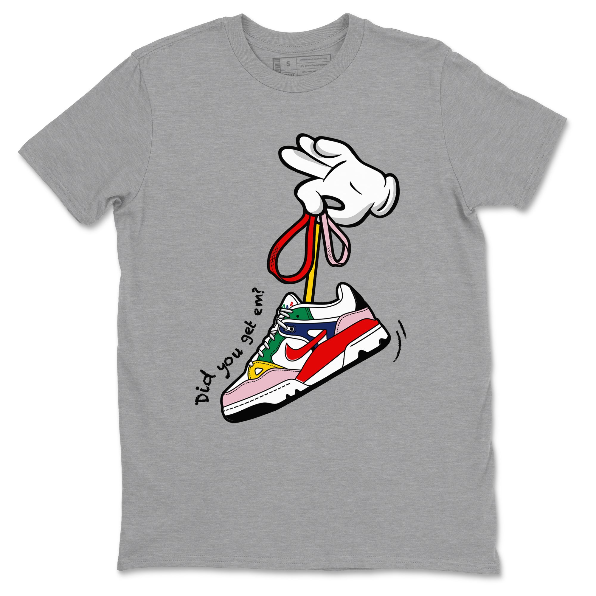 AF 3 Nigo shirtsto match jordans Cartoon Hands sneaker match tees Air Force 3 Low x Nigo Blue Void and Tour Yellow match shoes to clothes Drip Gear Zone unisex cotton Heather Grey 2 shirts