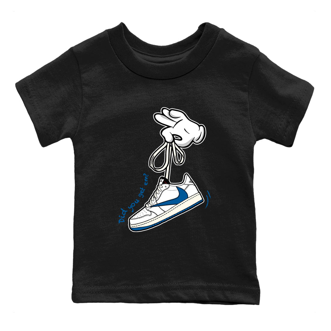 Sneaker match tees  Sneaker Tees To Match Air Jordan 1 Travis Scott Fragment Shoes  Cartoon Hands Kids T-Shirt Black 2