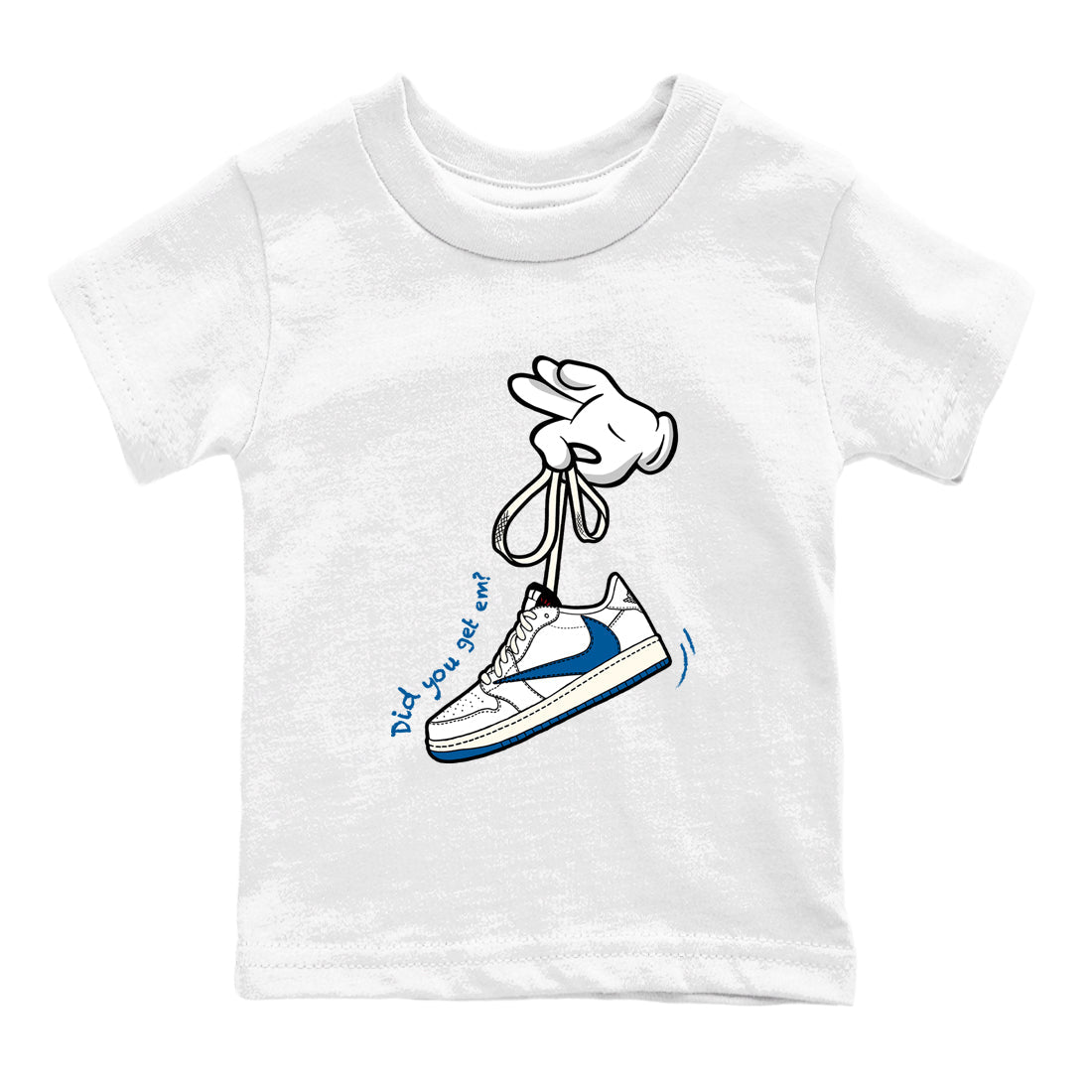 Sneaker match tees  Sneaker Tees To Match Air Jordan 1 Travis Scott Fragment Shoes  Cartoon Hands Kids T-Shirt White 2