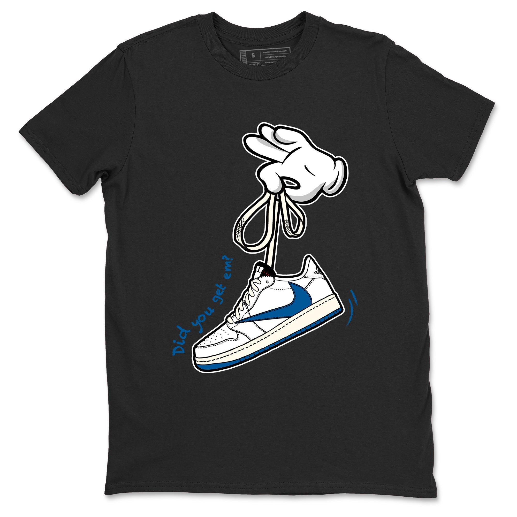 Sneaker match tees  Sneaker Tees To Match Air Jordan 1 Travis Scott Fragment Shoes  Cartoon Hands Tee Black 2