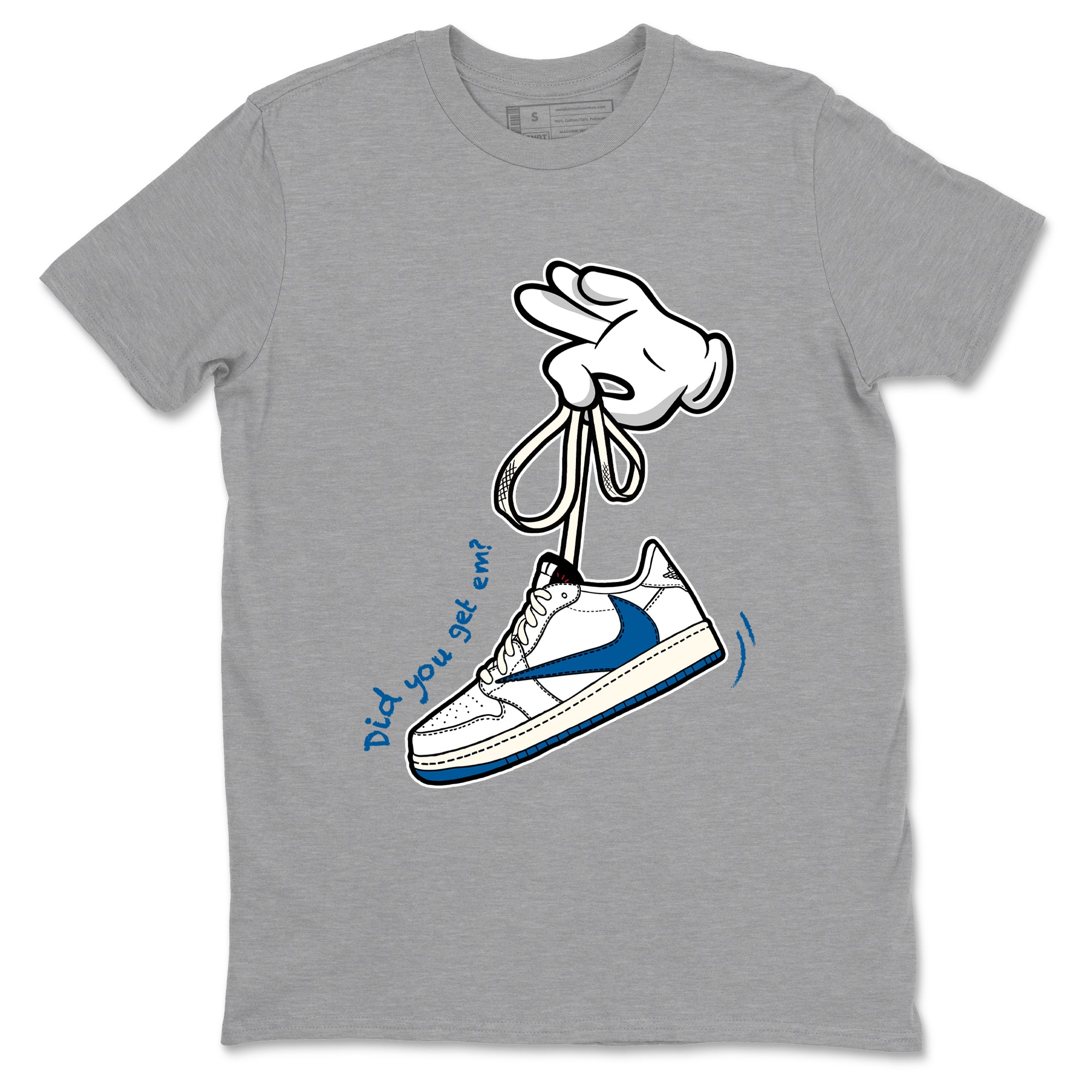 Sneaker match tees  Sneaker Tees To Match Air Jordan 1 Travis Scott Fragment Shoes  Cartoon Hands Tee Heather Grey 2