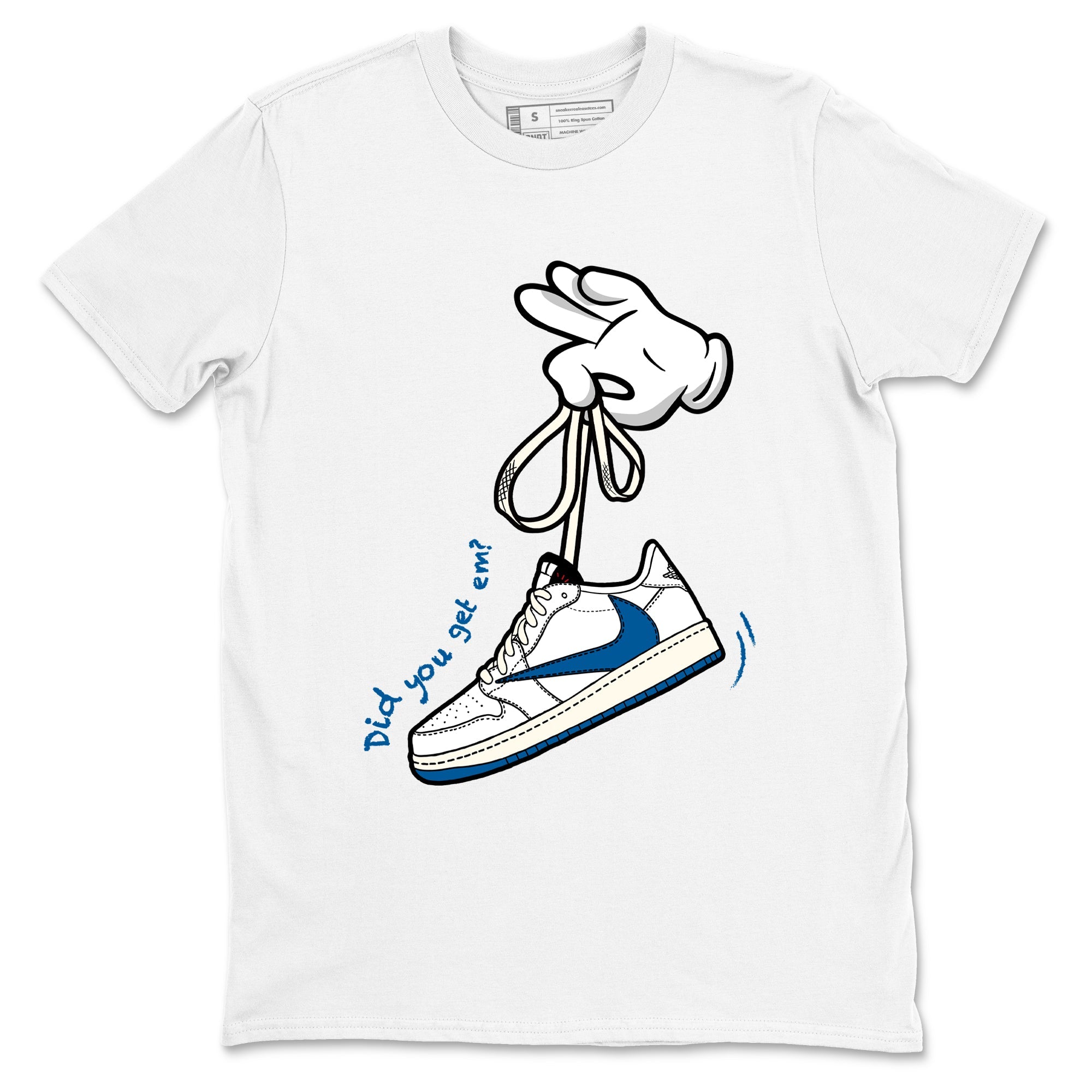 Sneaker match tees  Sneaker Tees To Match Air Jordan 1 Travis Scott Fragment Shoes  Cartoon Hands Tee White 2