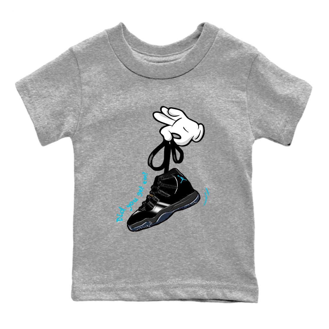 Sneaker Threads  Sneaker Tees To Match Air Jordan 11 Retro Gamma  Cartoon Hands Youth Graphic Tee Heather Grey 2. Perfect for Jordan releases 2025 colorways.