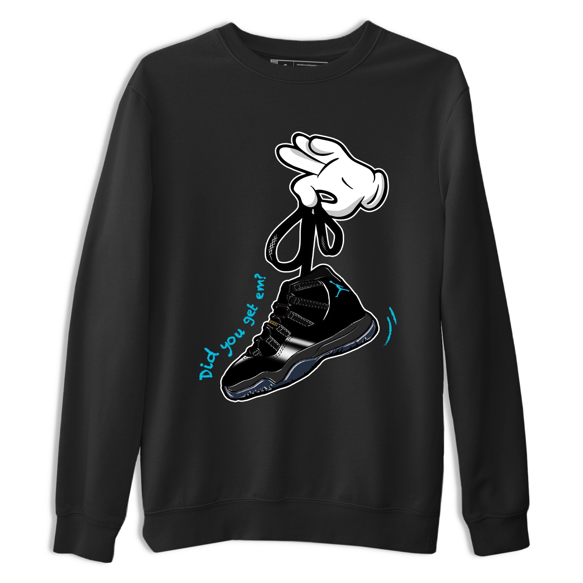Sneaker Threads  Sneaker Tees To Match Air Jordan 11 Retro Gamma  Cartoon Hands Graphic Tee Black 2. Perfect for Jordan releases 2025 colorways.
