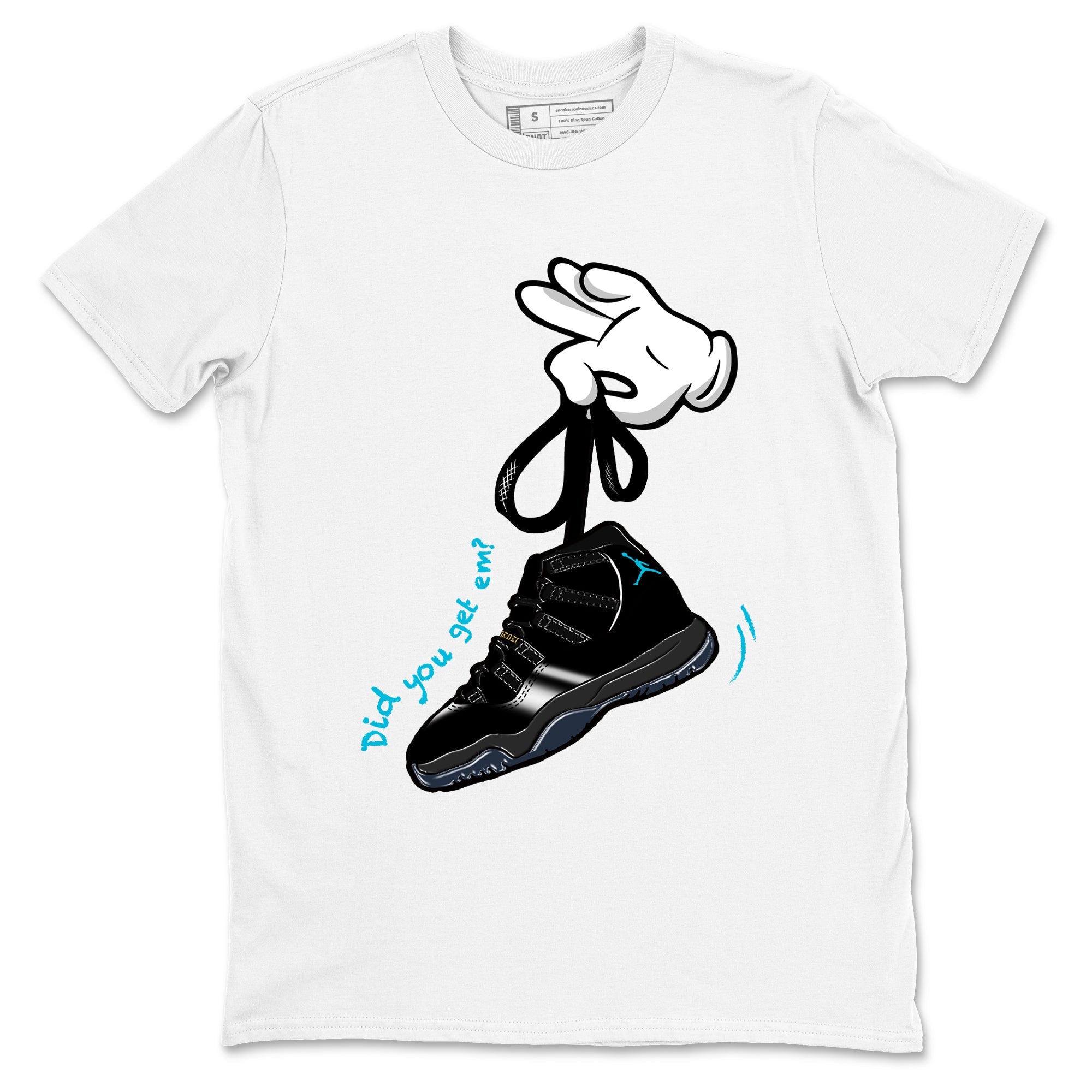 Sneaker Threads  Sneaker Tees To Match Air Jordan 11 Retro Gamma  Cartoon Hands Graphic Tee White 2. Perfect for Jordan releases 2025 colorways.
