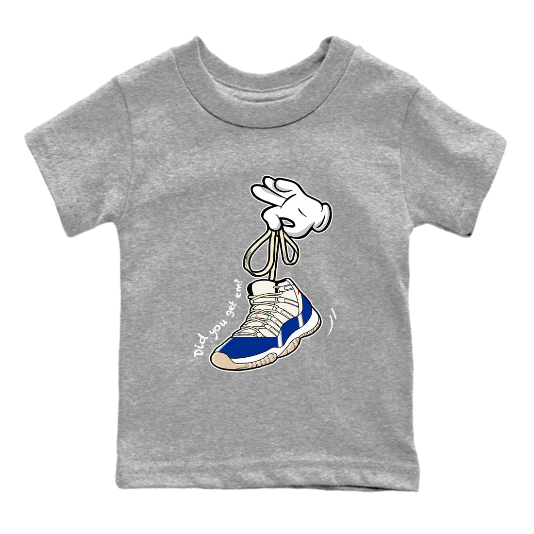 Sneaker Threads  Sneaker Tees To Match Air Jordan 11 Rare Air  Cartoon Hands Youth Graphic Tee Heather Grey 2. Perfect for Jordan releases 2025 colorways.