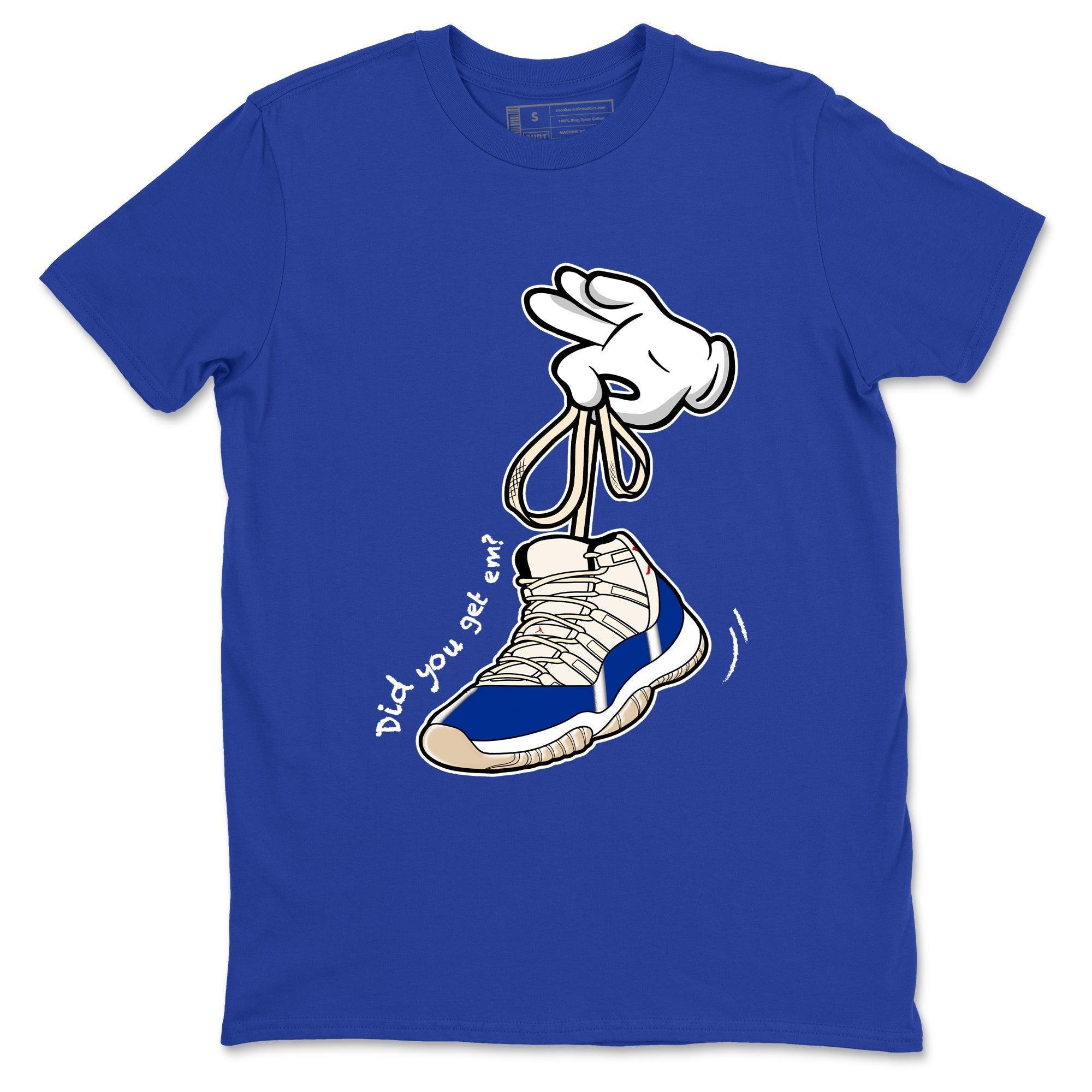 Sneaker Threads  Sneaker Tees To Match Air Jordan 11 Rare Air  Cartoon Hands Graphic Tee Royal Blue 2. Perfect for Jordan releases 2025 colorways.