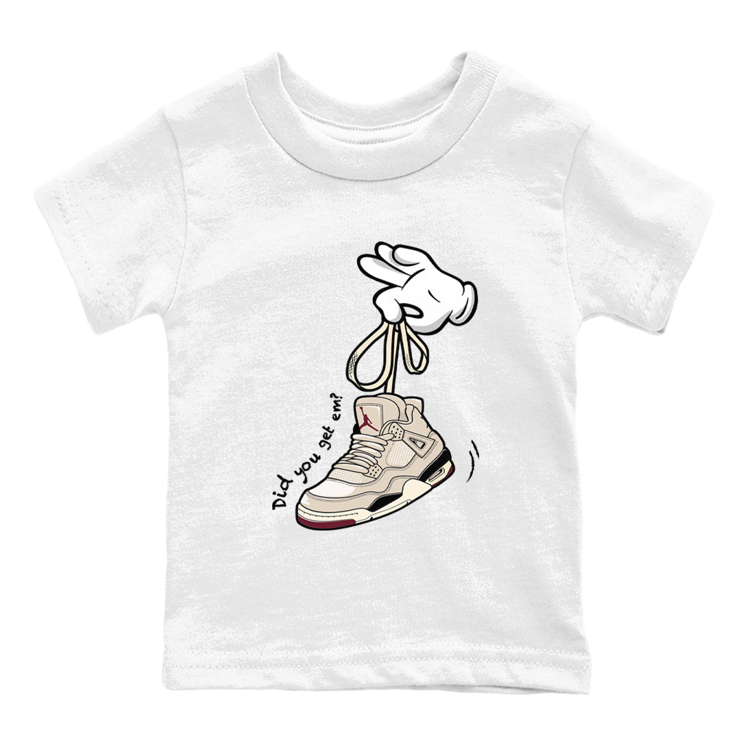 4s A Ma Maniere x Fossil Stone shirts to match jordans Cartoon Hands sneaker match tees Air Jordan 4 A Ma Maniere x Fossil Stone match shoes to clothes Drip Gear Zone Youth Baby White 2 tee
