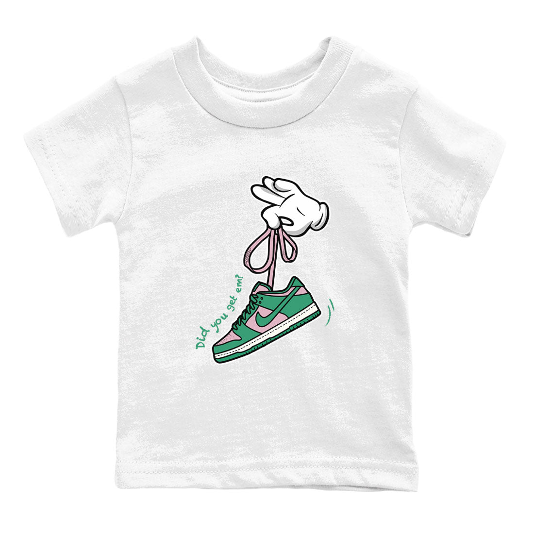 Dunk Low Medium Soft Pink Malachite shirt to match jordans Cartoon Hands sneaker tees Dunks Medium Soft Pink Malachite Streetwear Brand Drip Gear Zone baby toddler White 2 cotton Shirt
