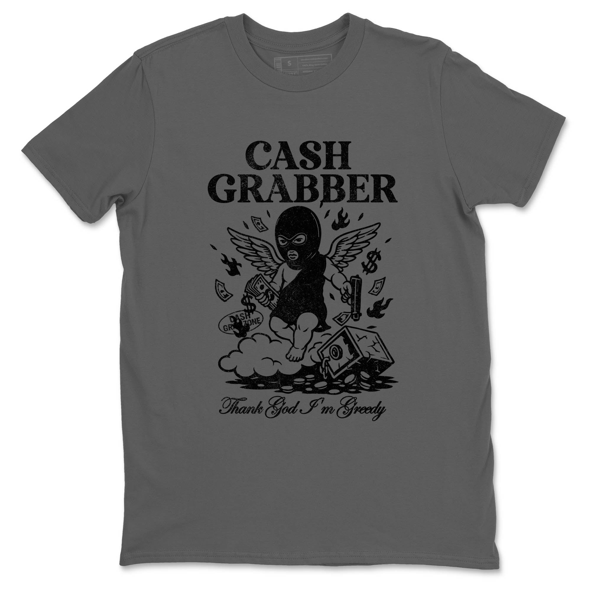Sneaker Threads  Sneaker Tees To Match Air Jordan 4 Black Cat  Cash Grabber Graphic Tee Cool Grey 2. Perfect for Jordan releases 2025 colorways.