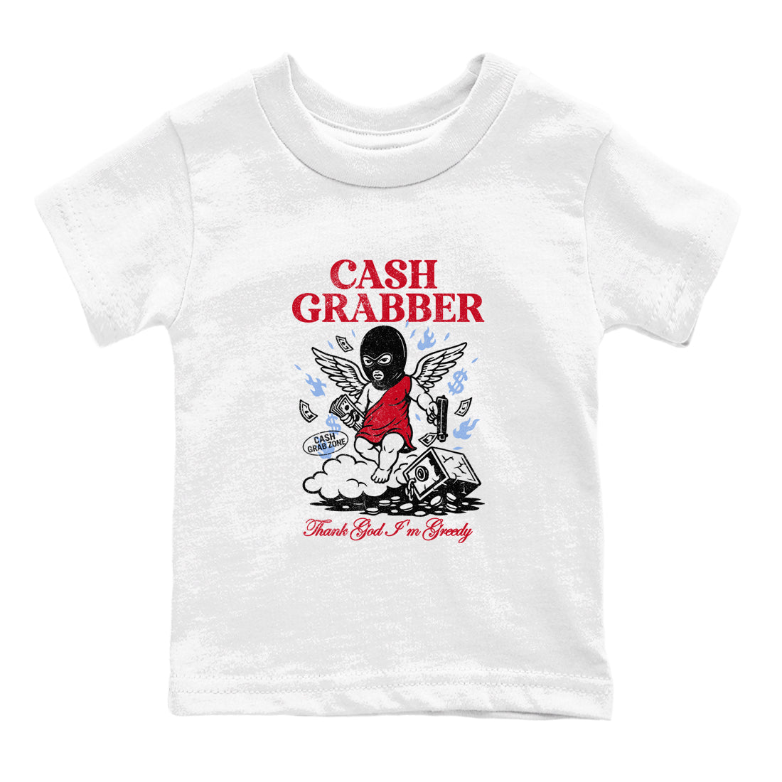 Sneaker match tees  Sneaker Tees To Match Air Jordan 5 Fire Red Shoes  Cash Grabber Kids T-Shirt White 2