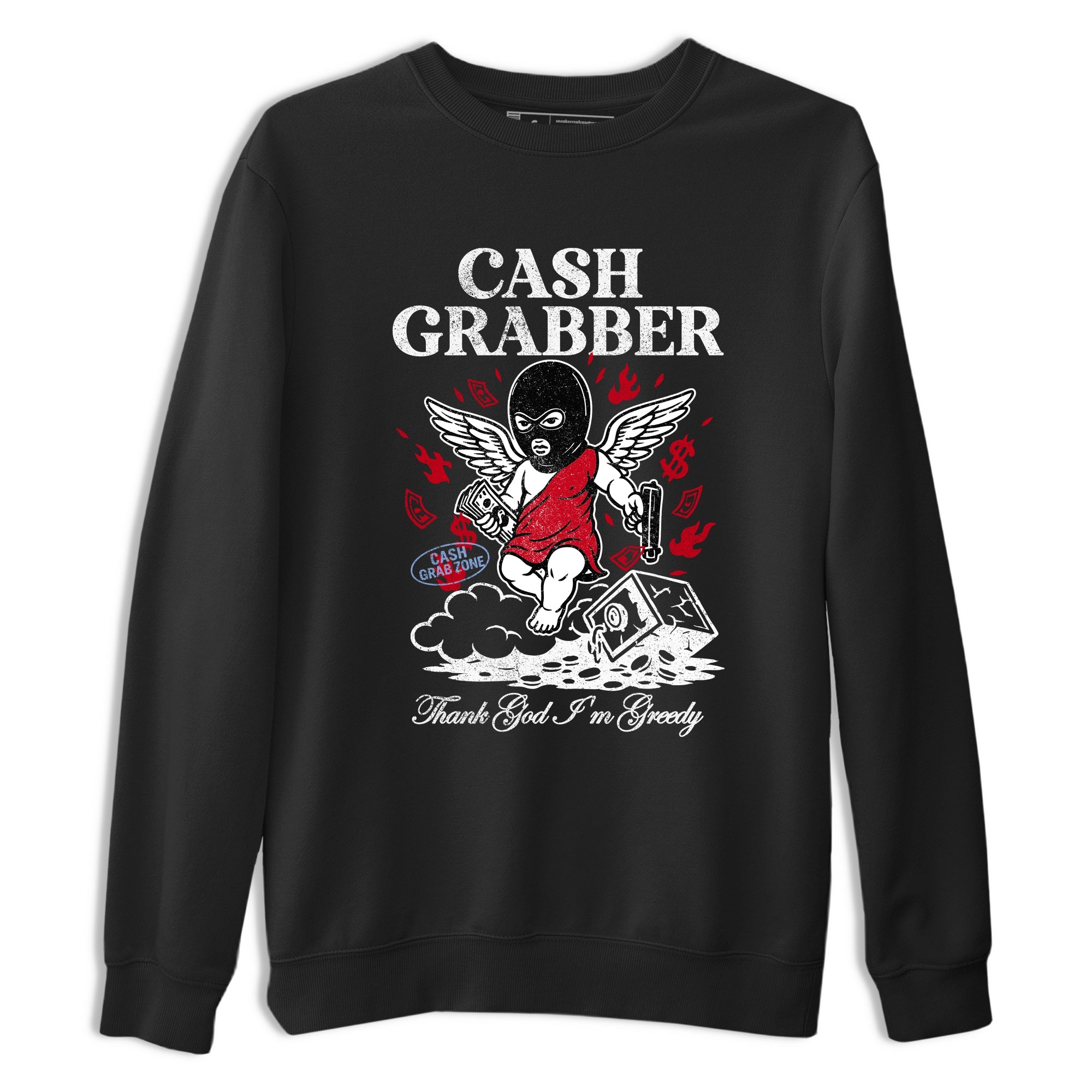 Sneaker match tees  Sneaker Tees To Match Air Jordan 5 Fire Red Shoes  Cash Grabber Tee Black 2