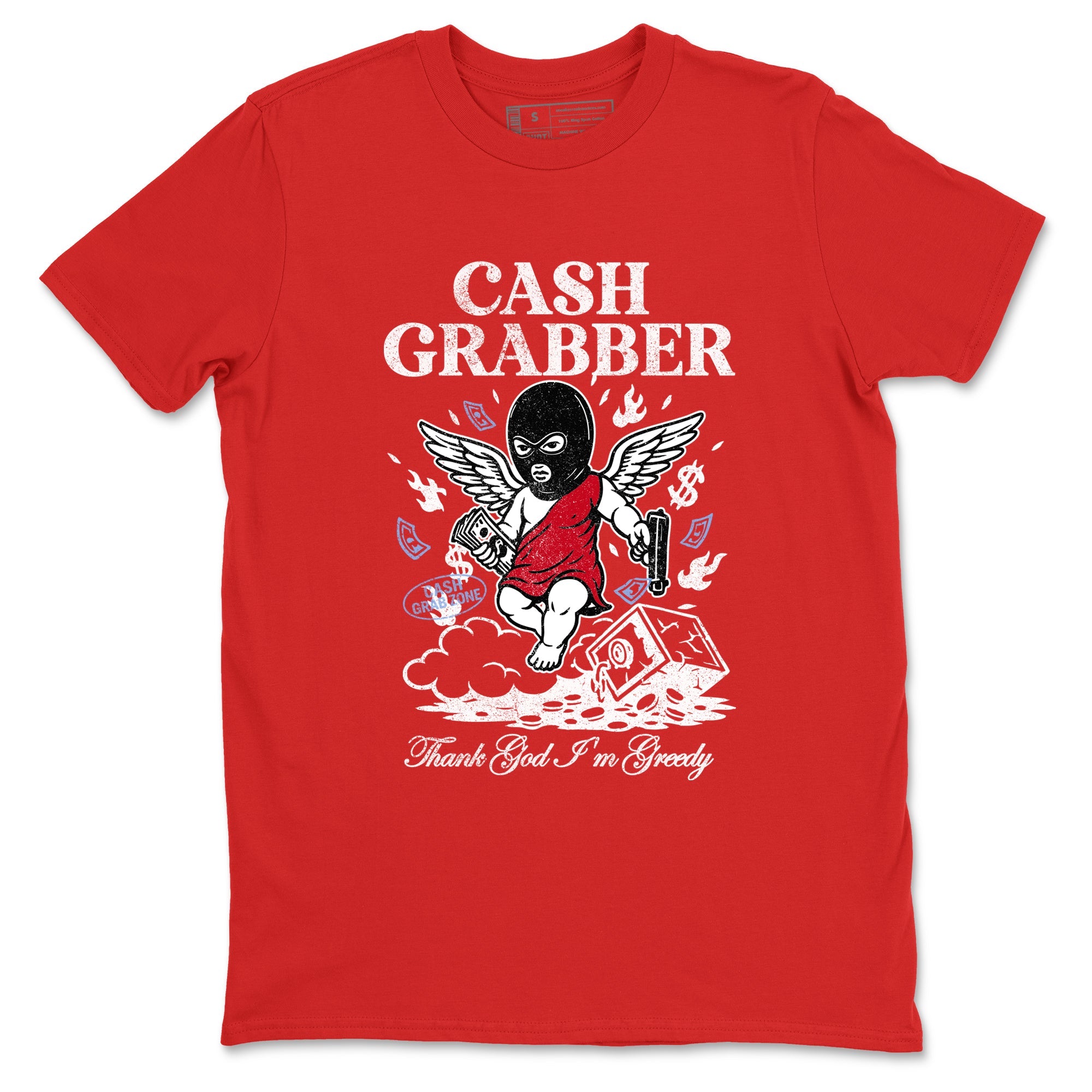 Sneaker match tees  Sneaker Tees To Match Air Jordan 5 Fire Red Shoes  Cash Grabber Tee Red 2