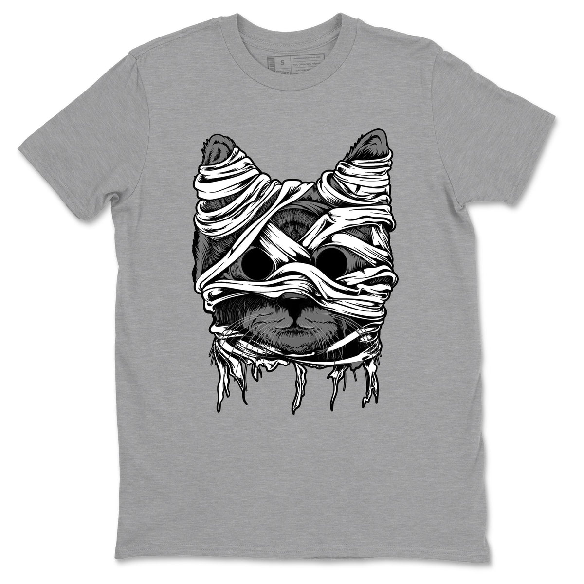 4s Fear shirts to match jordans Cat Mummy sneaker match tees Air Jordan 4 Fear match shoes to clothes Drip Gear Zone unisex cotton Heather Grey 2 shirts