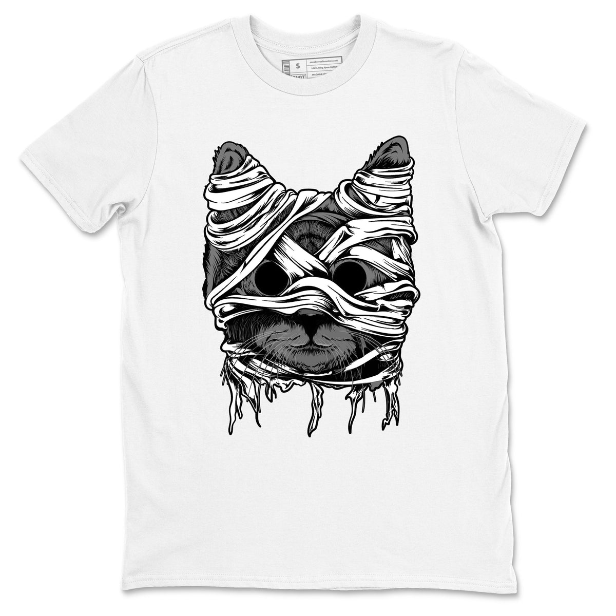 4s Fear shirts to match jordans Cat Mummy sneaker match tees Air Jordan 4 Fear match shoes to clothes Drip Gear Zone unisex cotton White 2 shirts