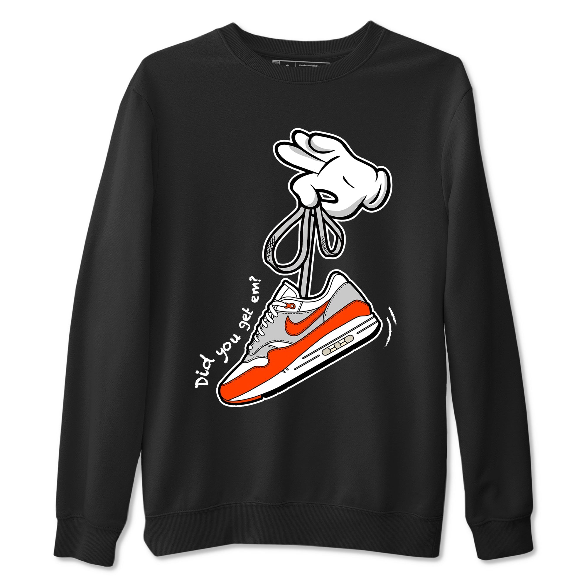 Air Max 1 OG '86 'Summit White and Cosmic Clay shirts to match jordans Catoon Hands sneaker match tees Air Max 1 Cosmic Clay match shoes to clothes Drip Gear Zone unisex cotton Black 2 shirts