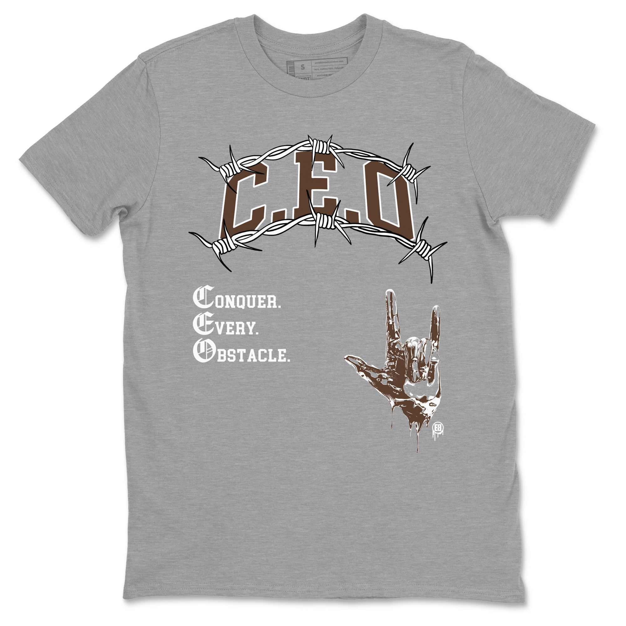 12s Baroque Brown shirts to match jordans CEO sneaker match tees Air Jordan 12 Baroque Brown match shoes to clothes Drip Gear Zone unisex cotton Heather Grey 2 shirts