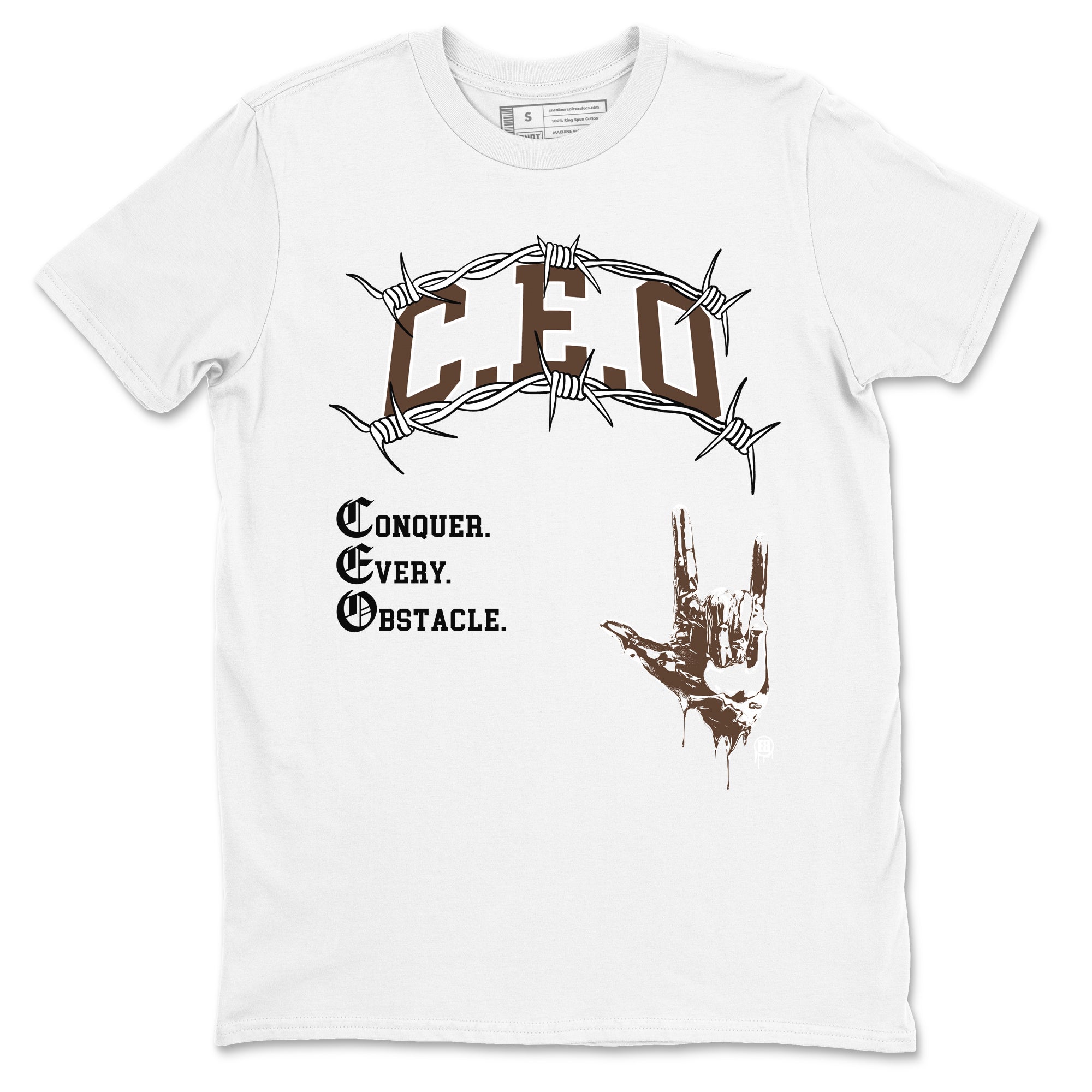 12s Baroque Brown shirts to match jordans CEO sneaker match tees Air Jordan 12 Baroque Brown match shoes to clothes Drip Gear Zone unisex cotton White 2 shirts