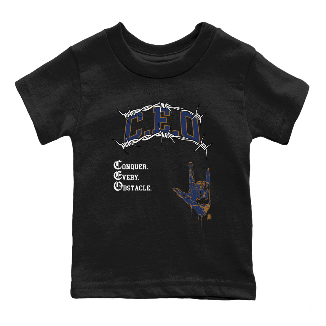 13s Midnight Navy shirts to match jordans CEO sneaker match tees Air Jordan 13 Midnight Navy match shoes to clothes Drip Gear Zone Youth Baby Black 2 tee