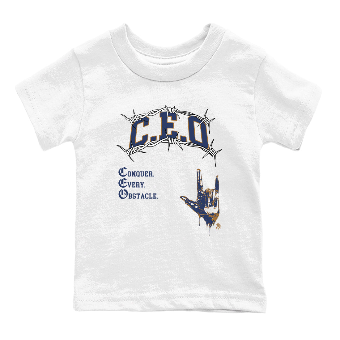 13s Midnight Navy shirts to match jordans CEO sneaker match tees Air Jordan 13 Midnight Navy match shoes to clothes Drip Gear Zone Youth Baby White 2 tee