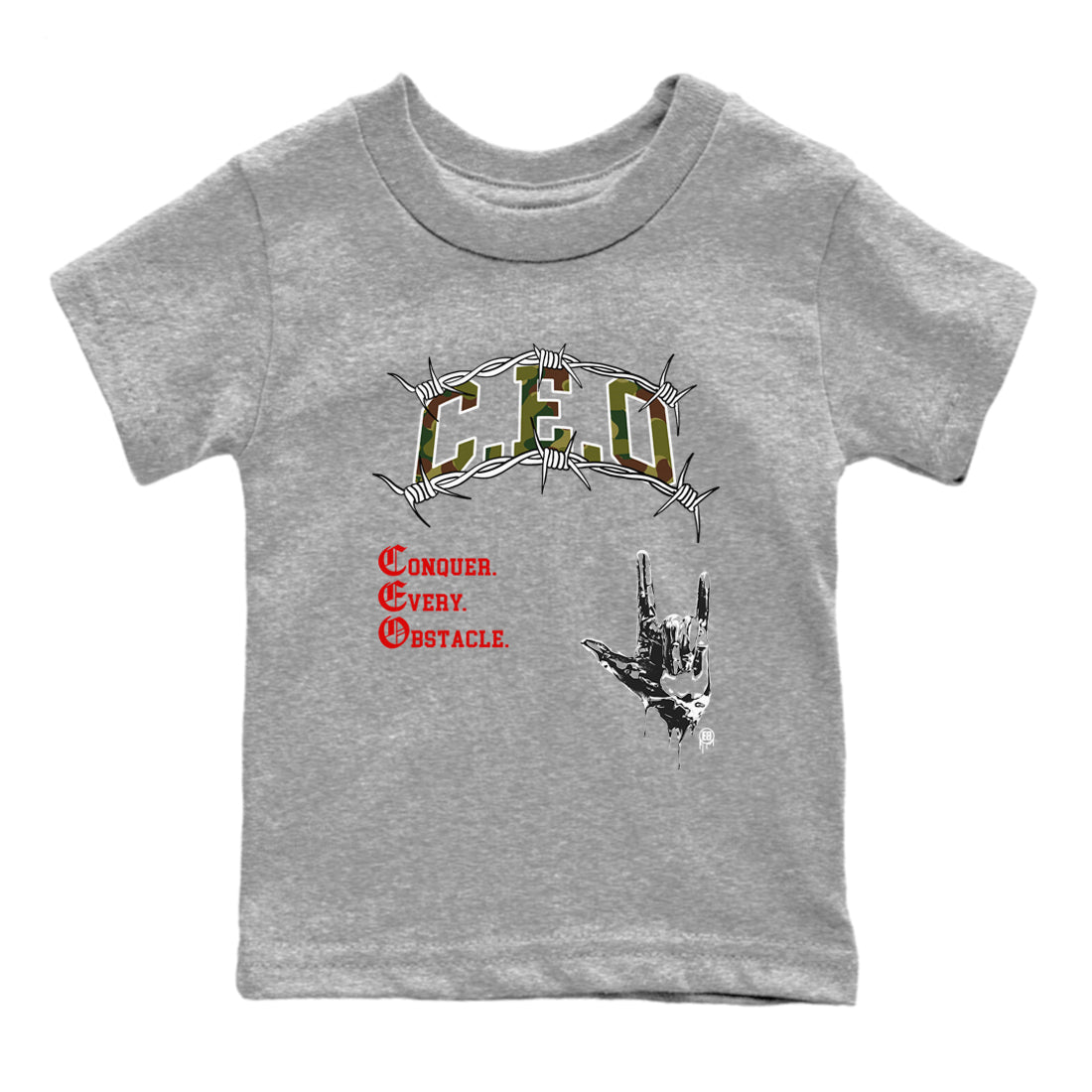 Air Max 90 Reverse Camo shirts to match jordans CEO sneaker match tees Air Max 90 Reverse Duck Camo match shoes to clothes Drip Gear Zone Youth Baby Heather Grey 2 tee