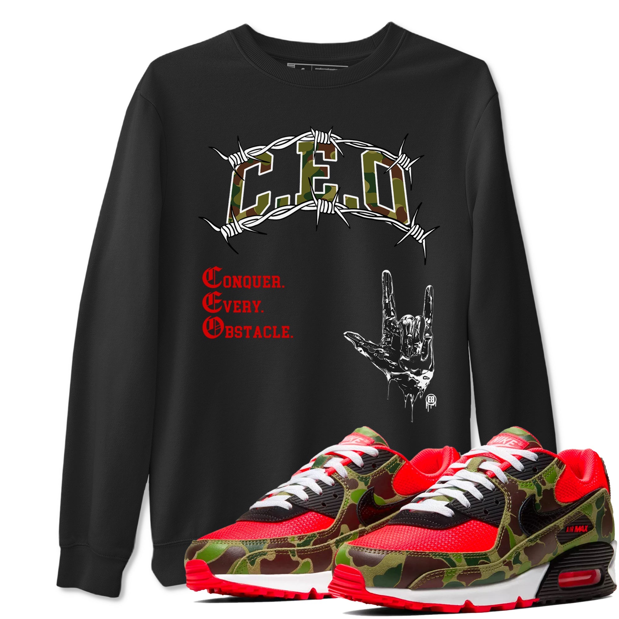 Air Max 90 Reverse Camo shirts to match jordans CEO sneaker match tees Air Max 90 Reverse Duck Camo match shoes to clothes Drip Gear Zone unisex cotton Black 1 shirts