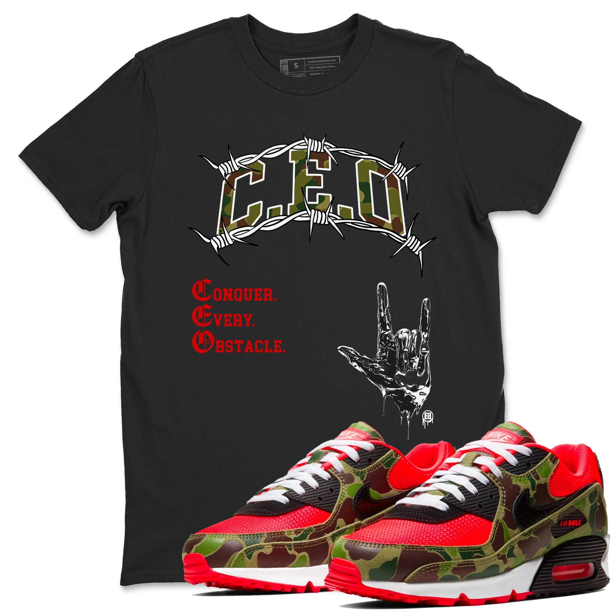Air Max 90 Reverse Camo shirts to match jordans CEO sneaker match tees Air Max 90 Reverse Duck Camo match shoes to clothes Drip Gear Zone unisex cotton Black 1 shirts