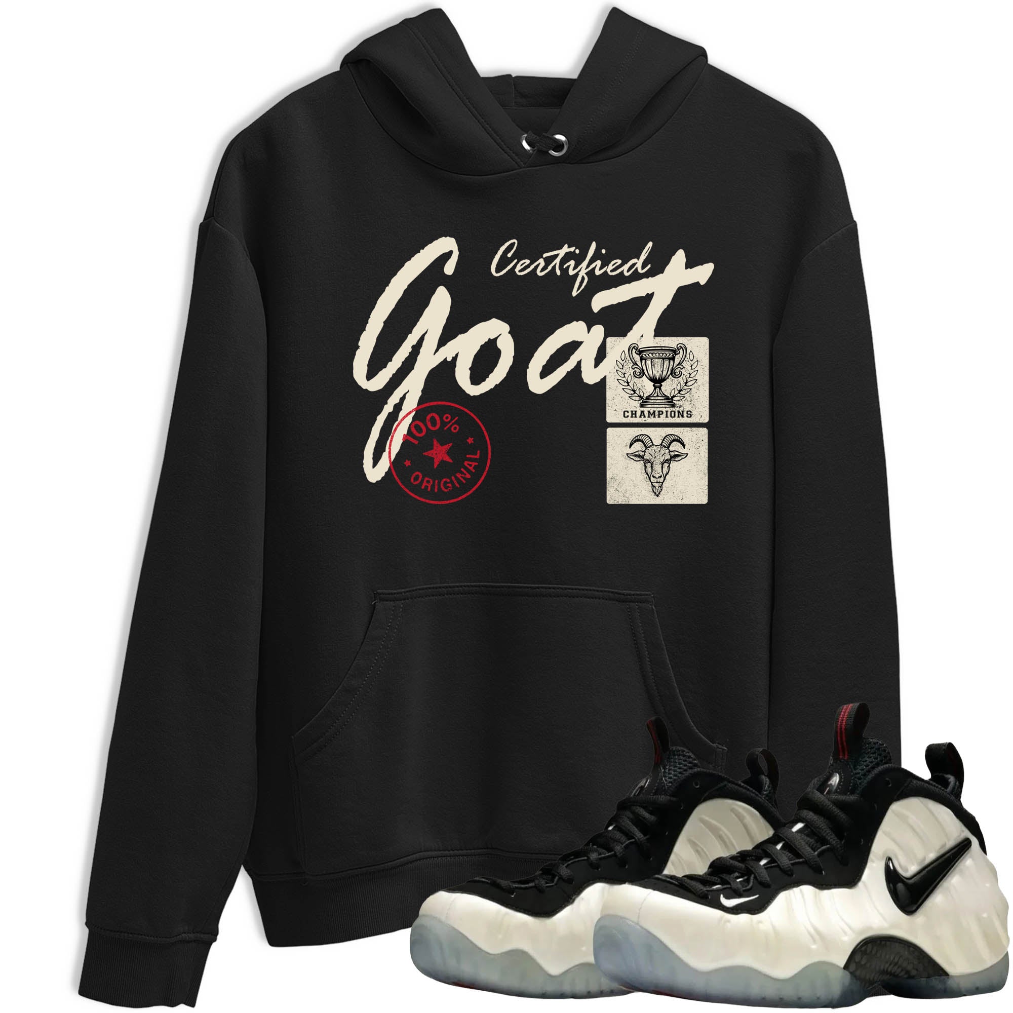 Sneaker Threads  Sneaker Tees To Match Air Foamposite One Pearl  Certified Goat Graphic Tee Black 1. Perfect for Jordan releases 2025 colorways.