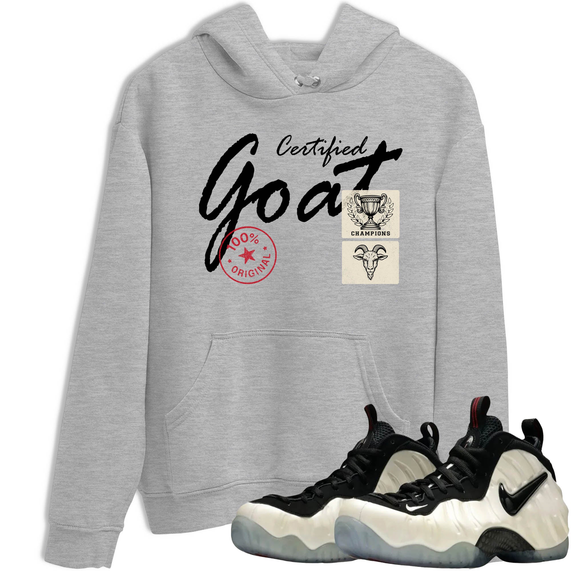 Sneaker Threads  Sneaker Tees To Match Air Foamposite One Pearl  Certified Goat Graphic Tee Heather Grey 1. Perfect for Jordan releases 2025 colorways.