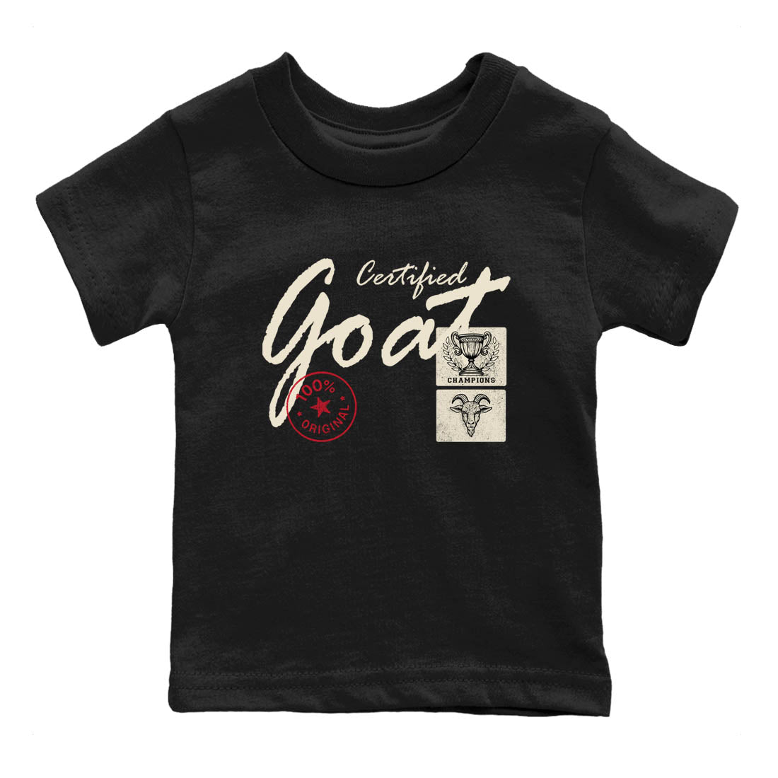 Sneaker Threads  Sneaker Tees To Match Air Foamposite One Pearl  Certified Goat Youth Graphic Tee Black 2. Perfect for Jordan releases 2025 colorways.