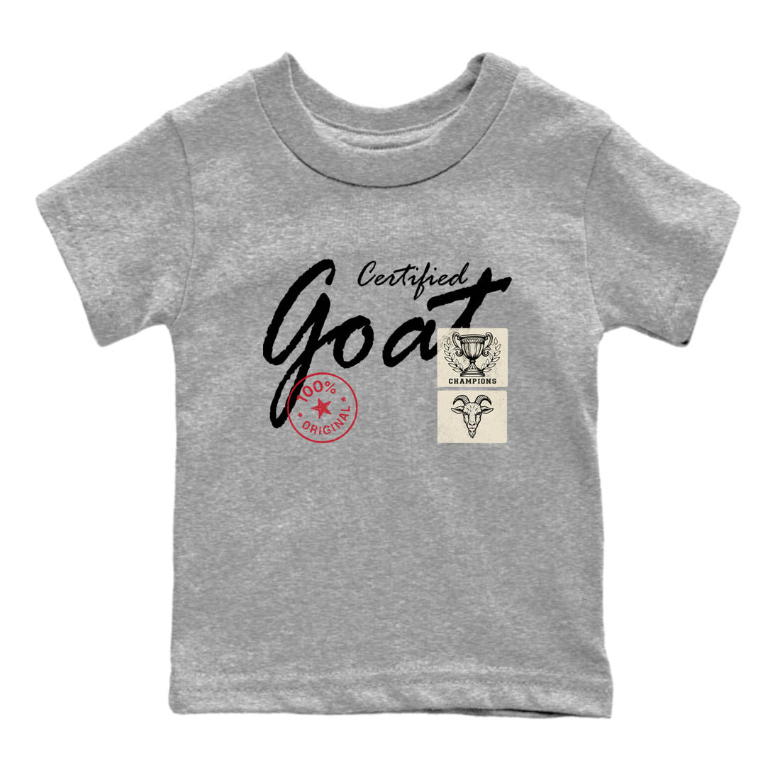 Sneaker Threads  Sneaker Tees To Match Air Foamposite One Pearl  Certified Goat Youth Graphic Tee Heather Grey 2. Perfect for Jordan releases 2025 colorways.